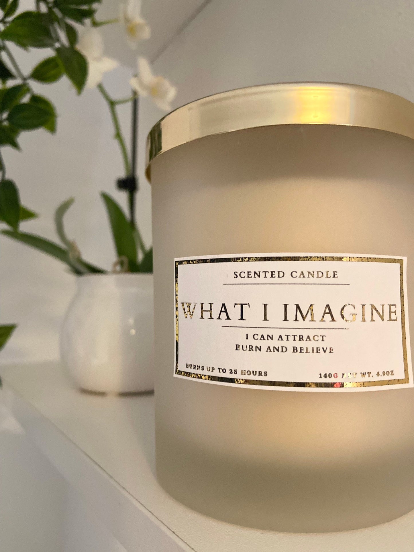 What I Imagine I Attract Manifestation Candle