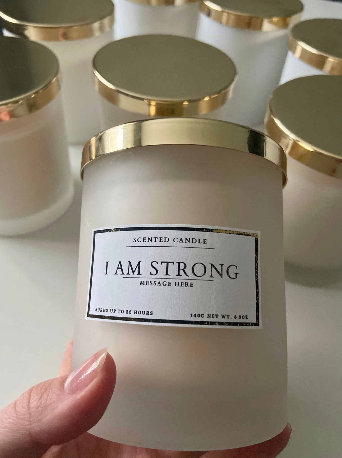 I Am Strong Affirmation Candle