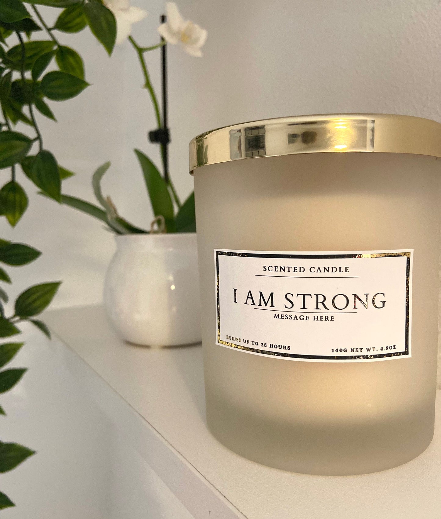 I Am Strong Affirmation Candle