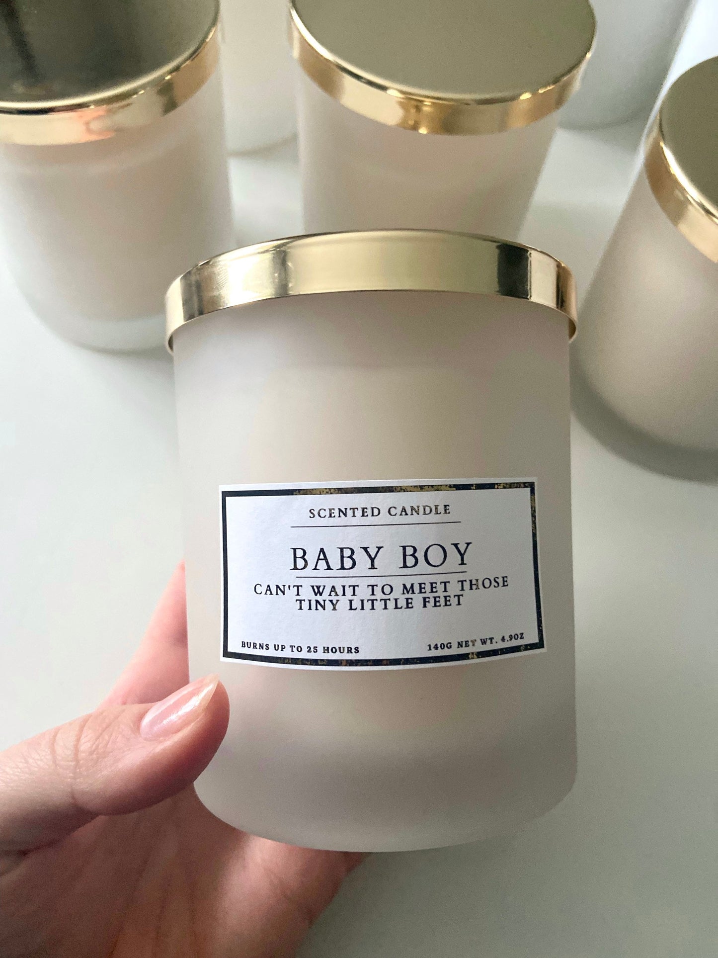 New Mum Baby Boy Candle