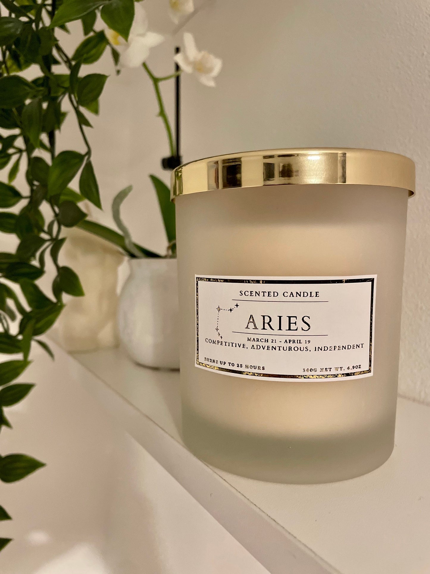 Aries Zodiac Candle