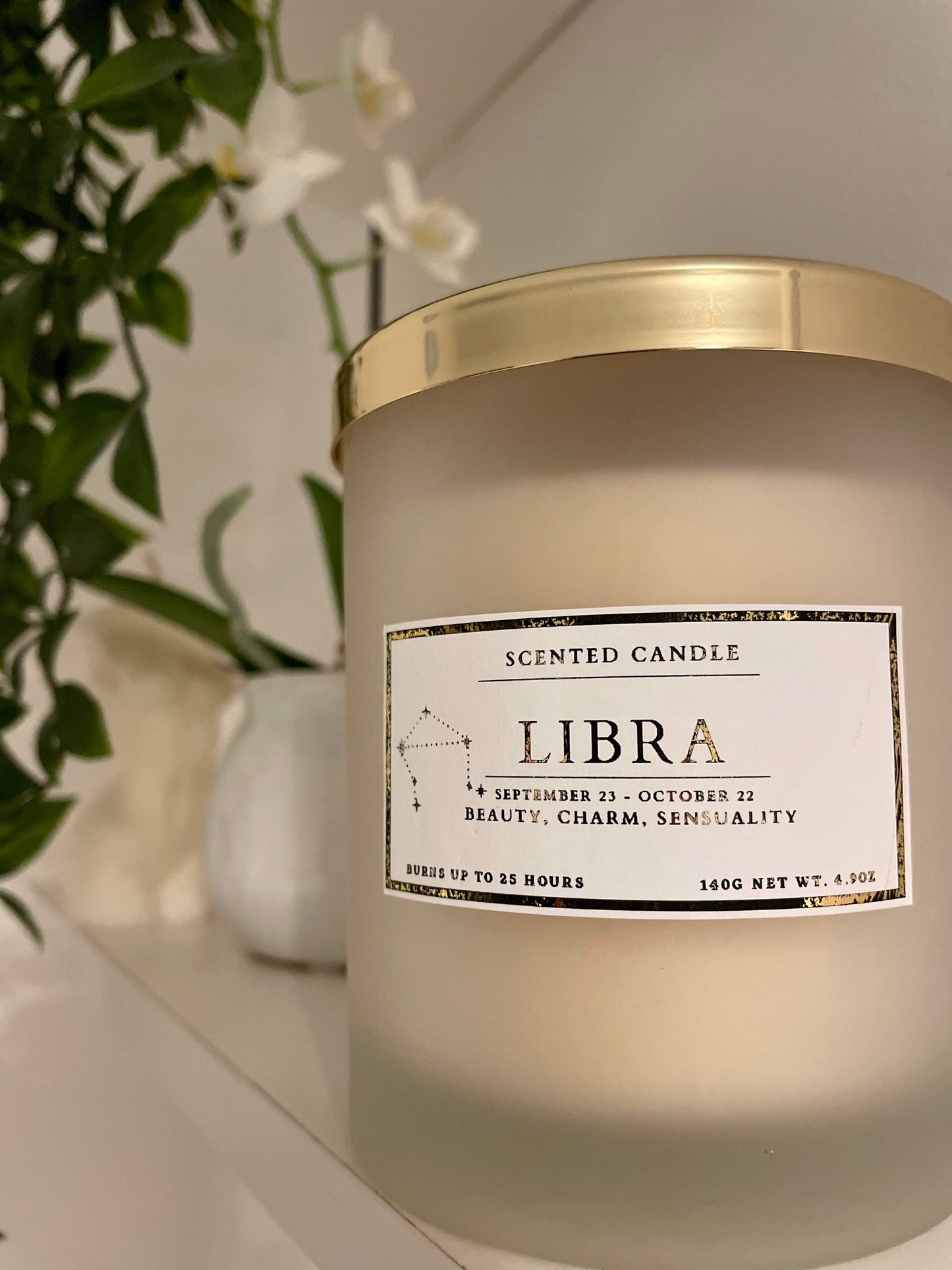 Libra Zodiac Candle