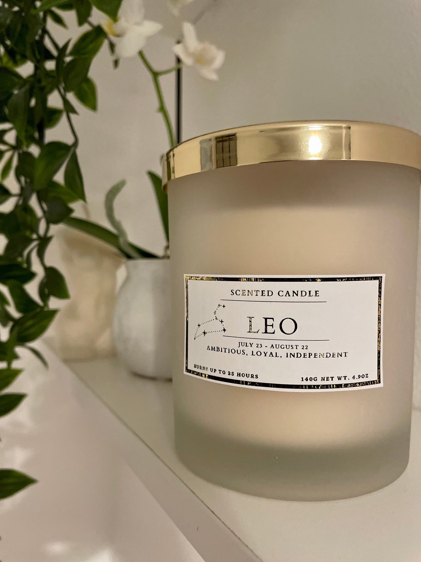 Leo Zodiac Candle