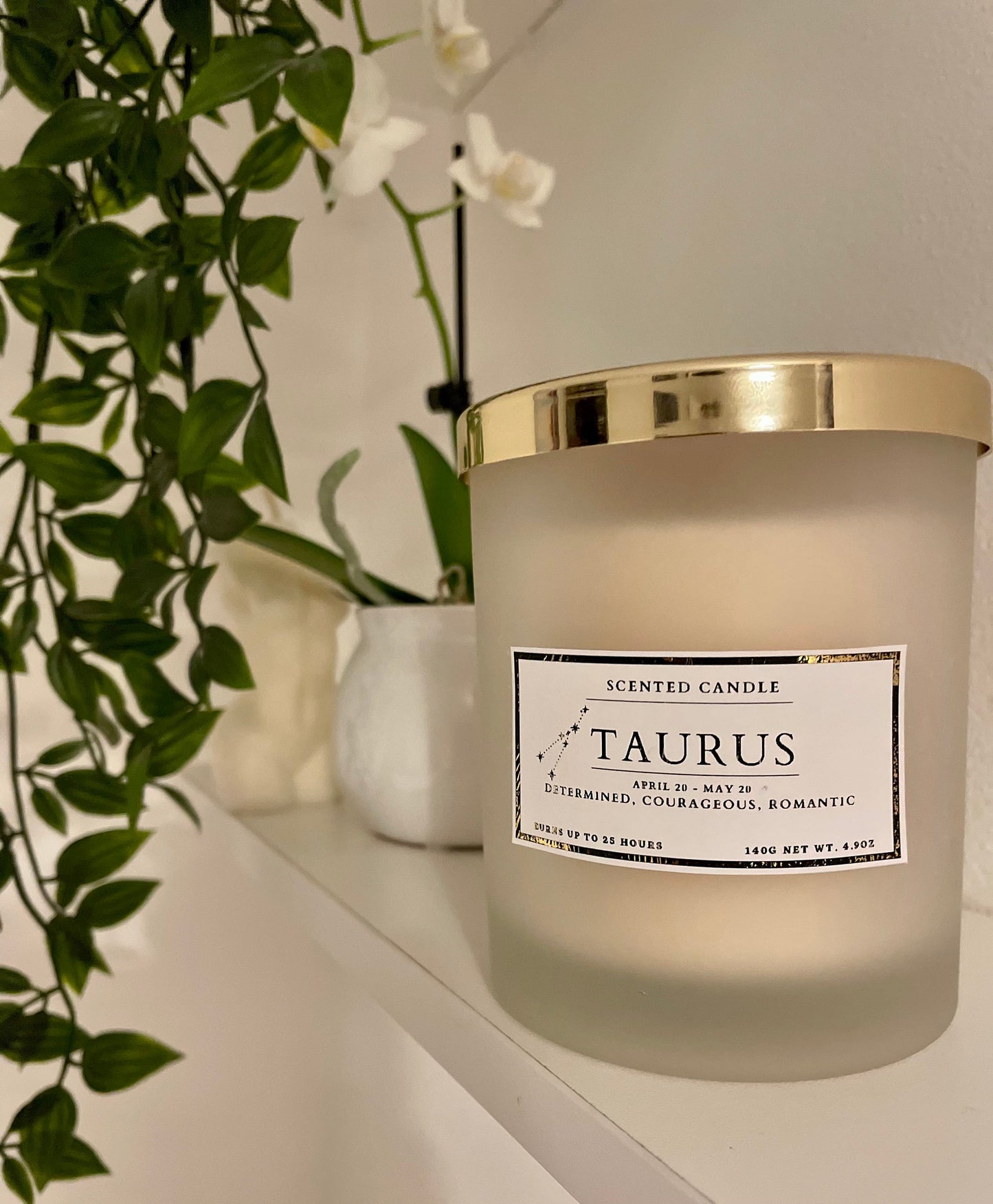 Taurus Zodiac Candle