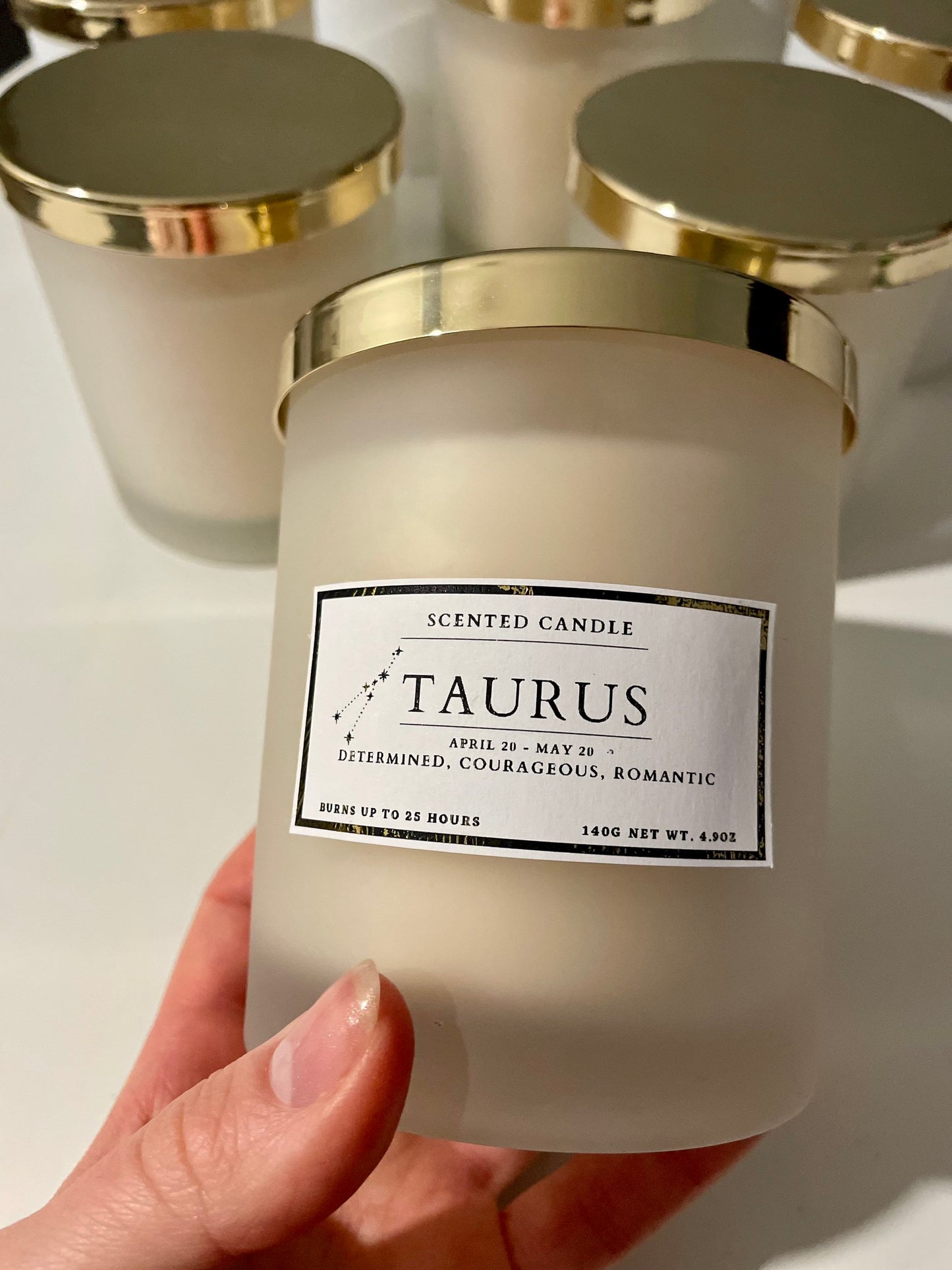 Taurus Zodiac Candle