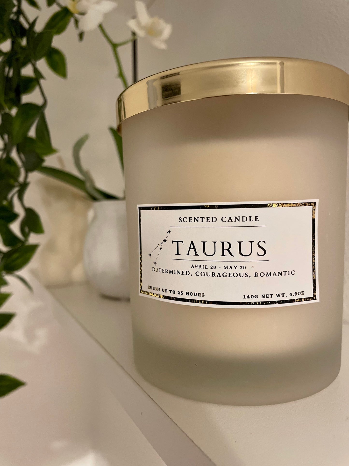 Taurus Zodiac Candle