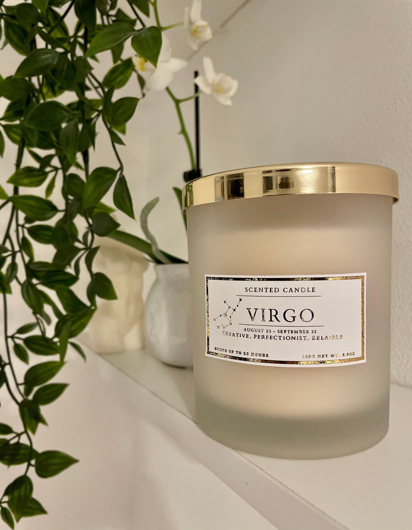 Virgo Zodiac Candle