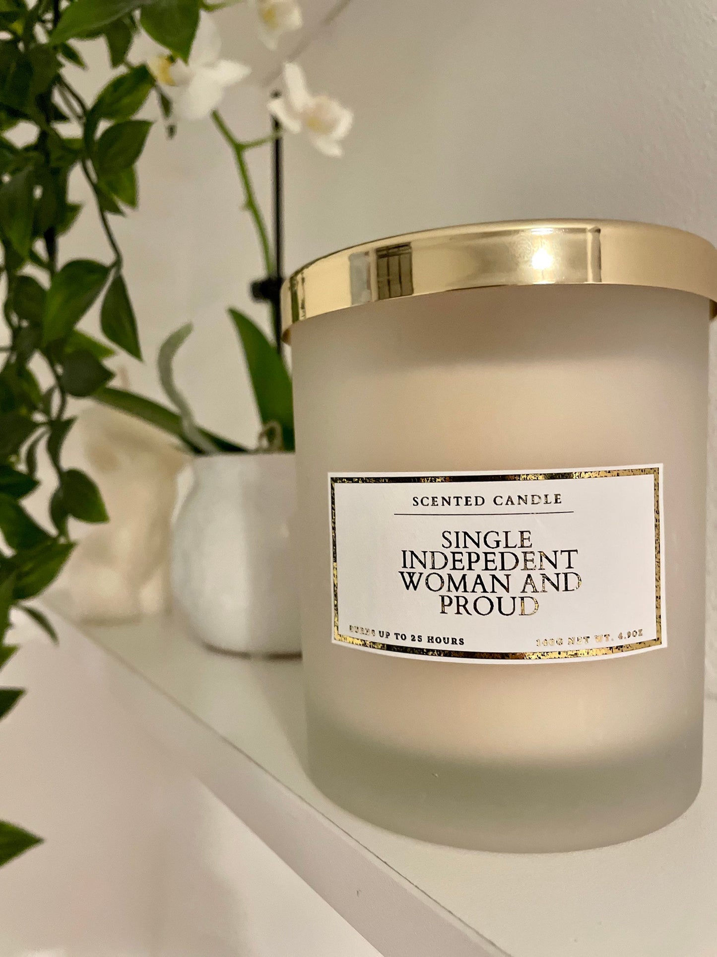 Single Independent Woman And Proud Candle