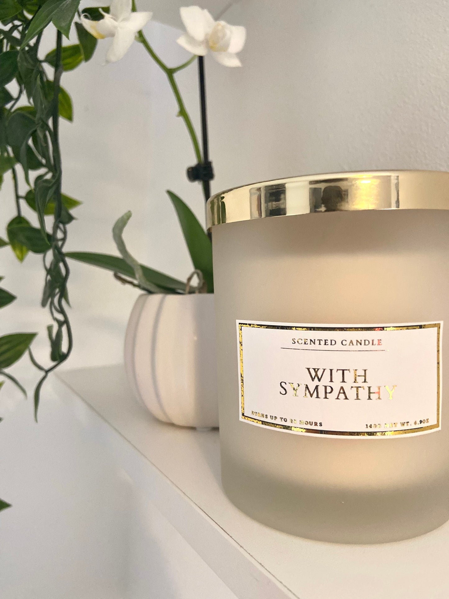 With Sympathy Candle