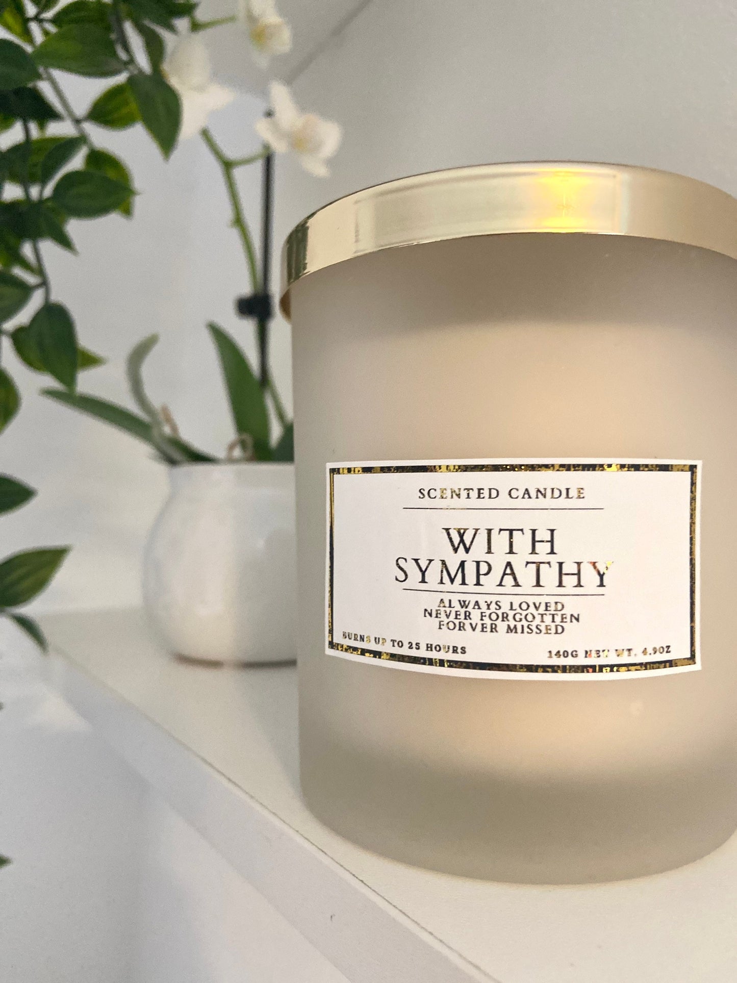 Personalised With Sympathy Candle