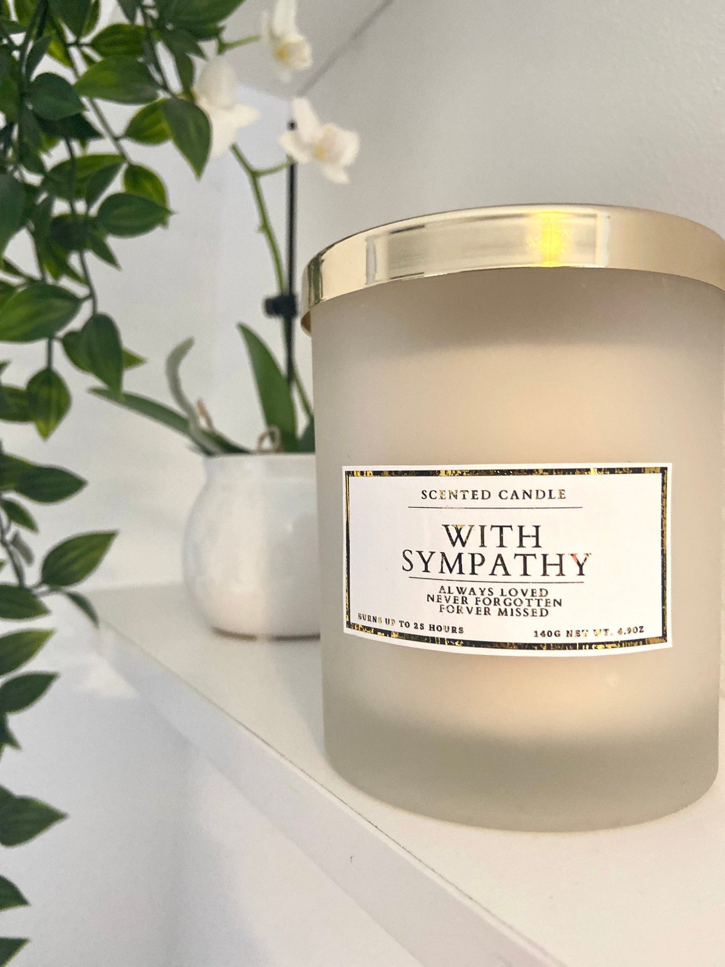 Personalised With Sympathy Candle