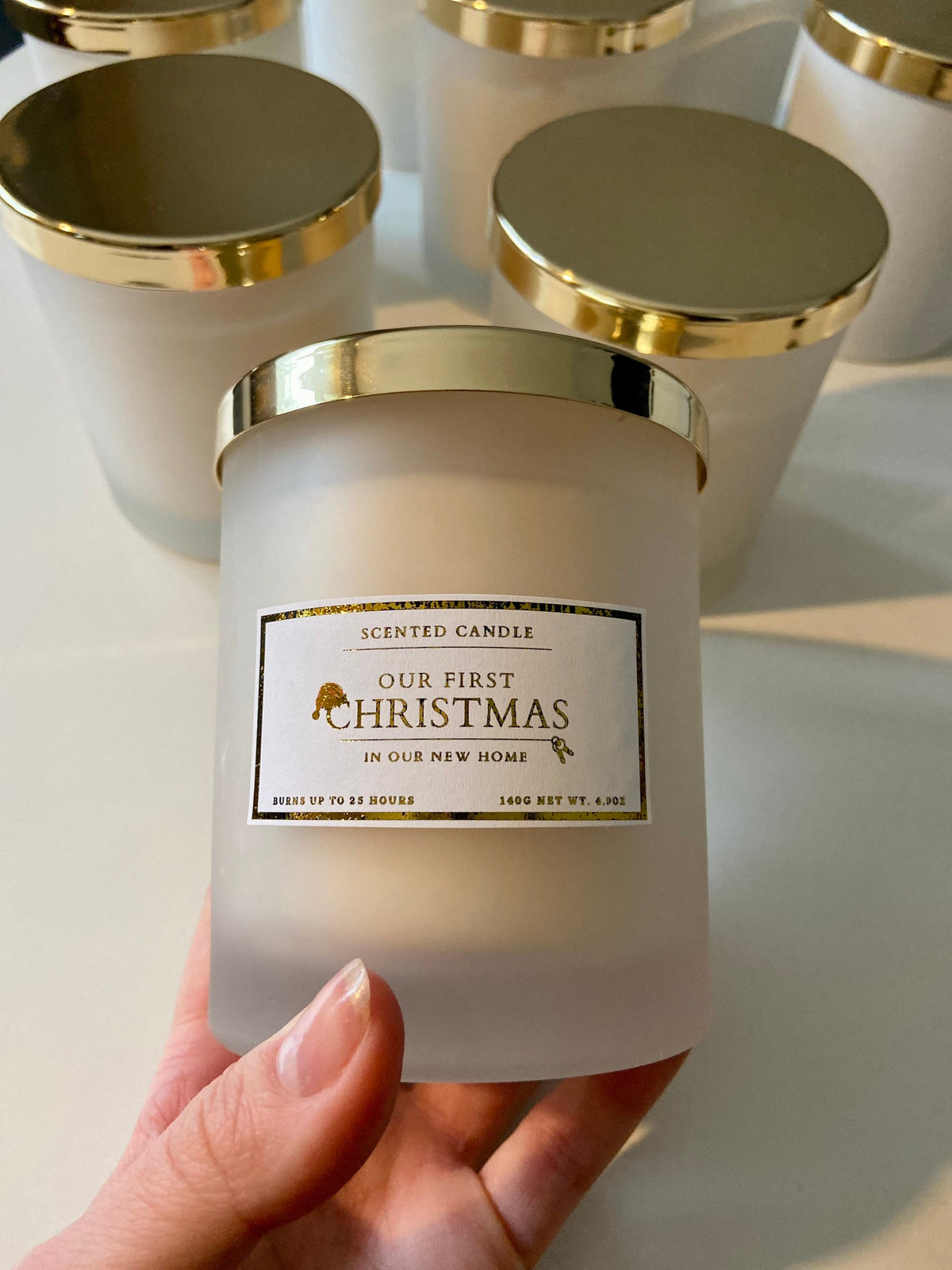 Our First Christmas In Our New Home Candle