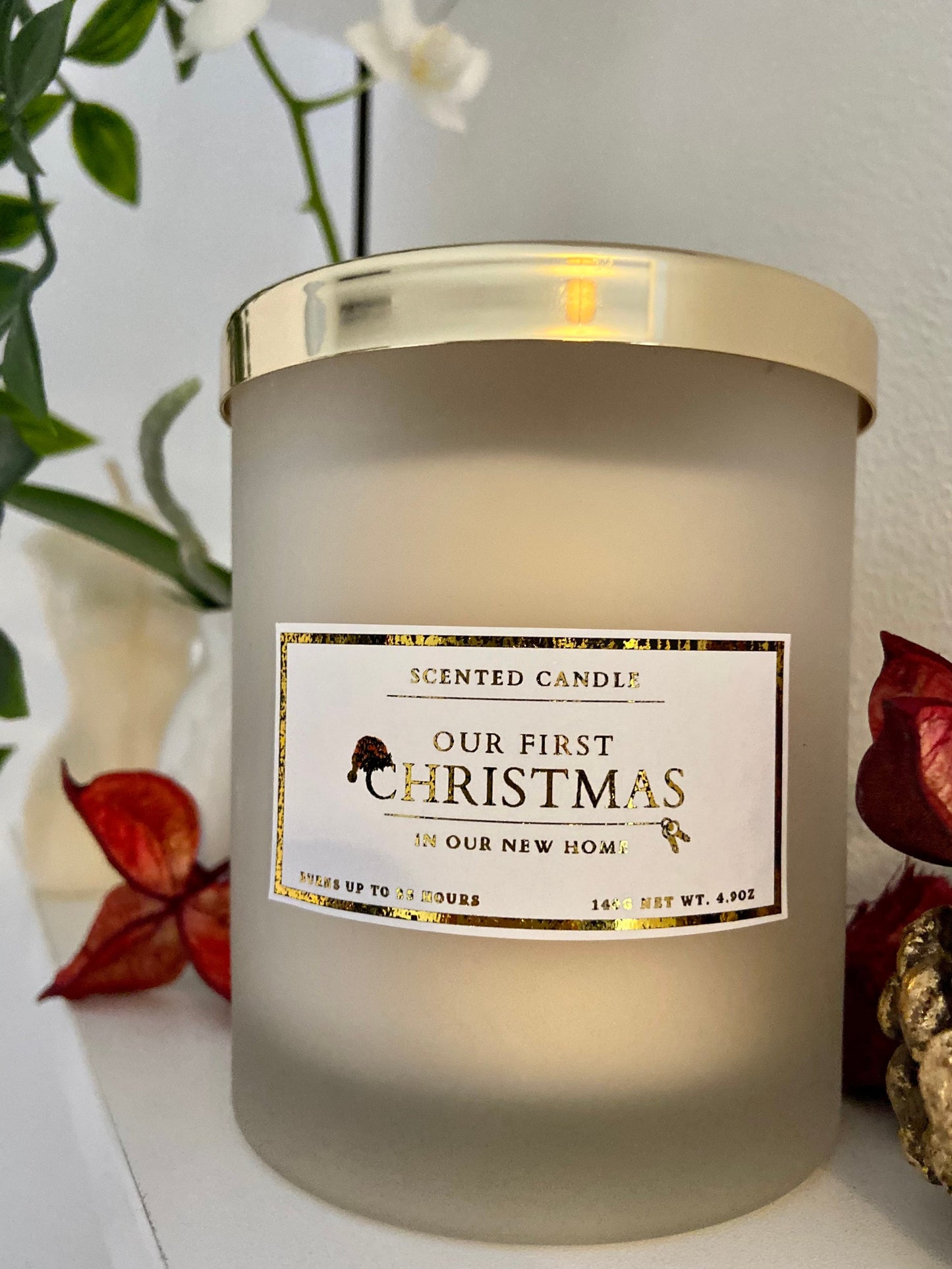 Our First Christmas In Our New Home Candle