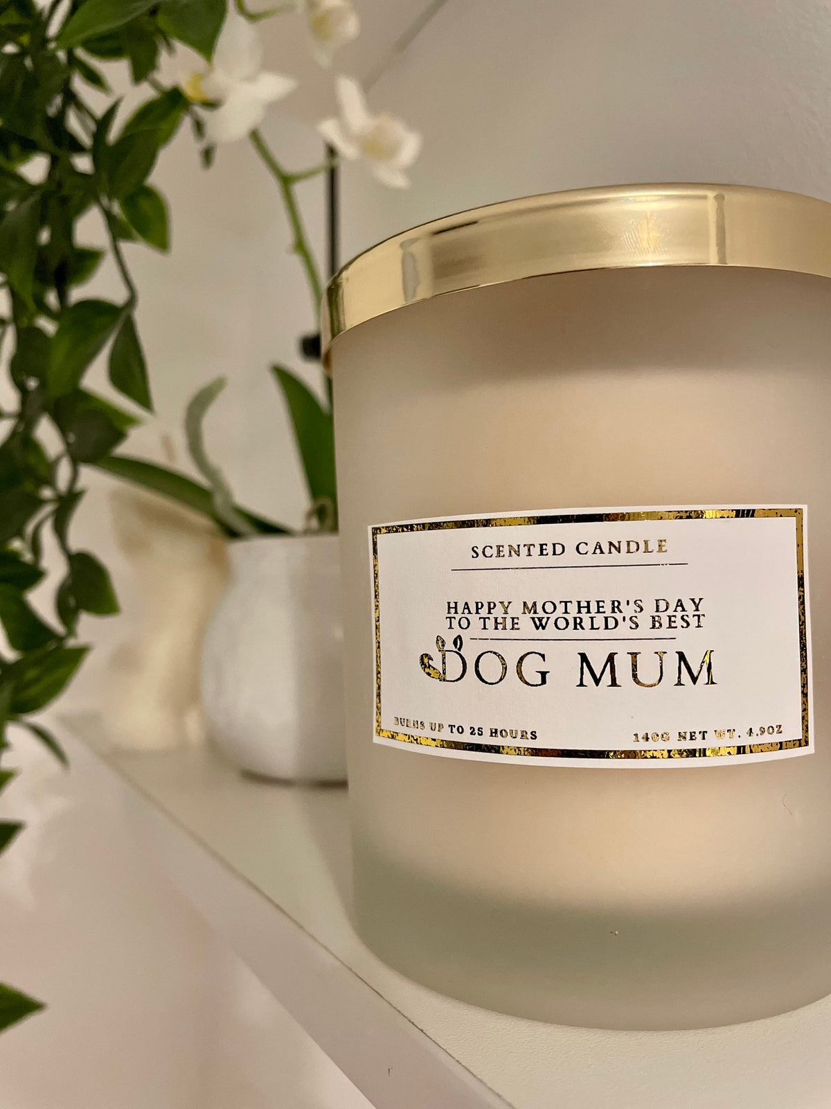 Happy Mother's Day To The World's Best Dog Mum Candle