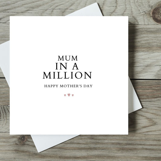 Mum In A Million Happy Mother’s Day Card