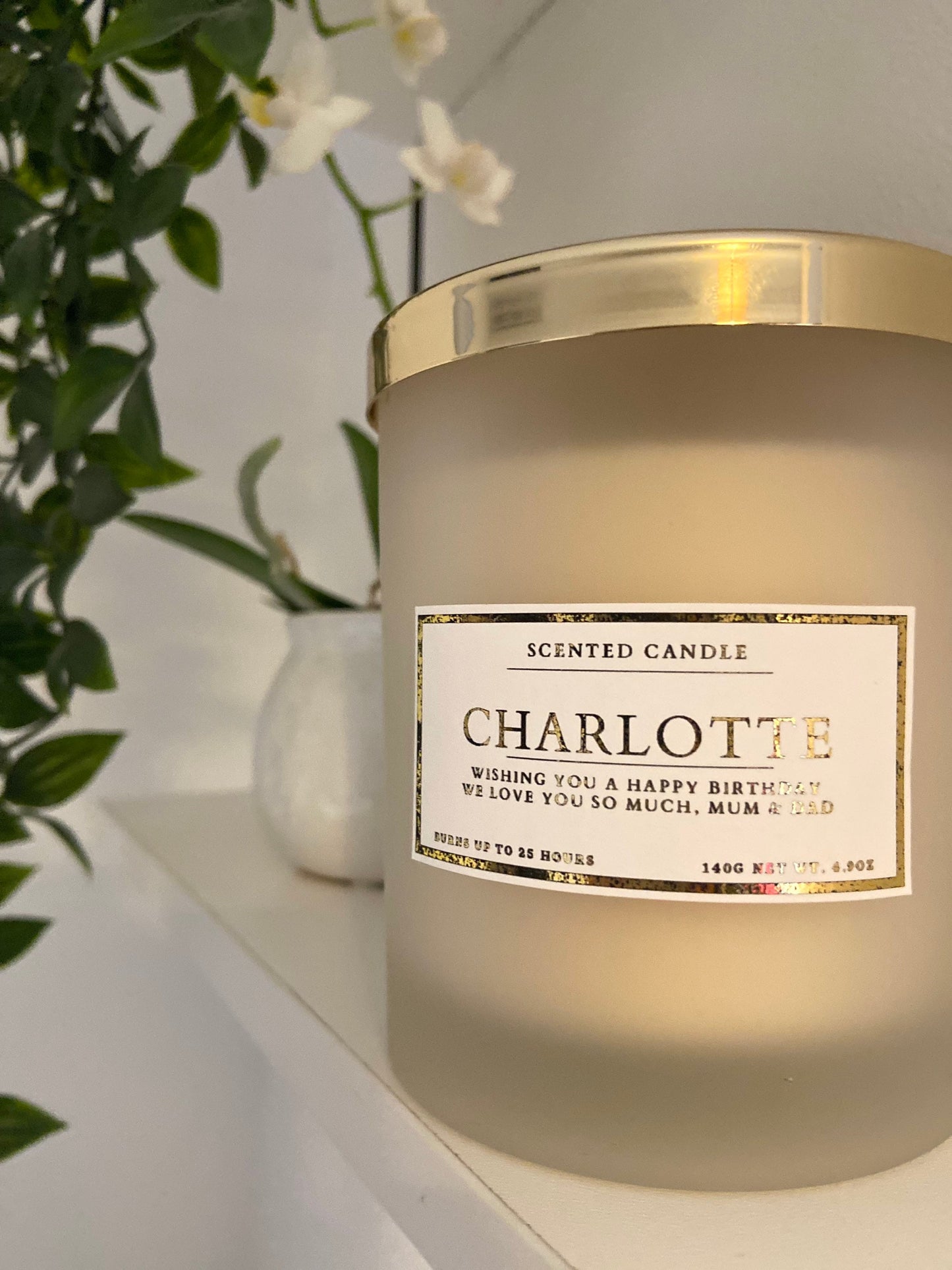 Happy Birthday Candle With Personalised Message