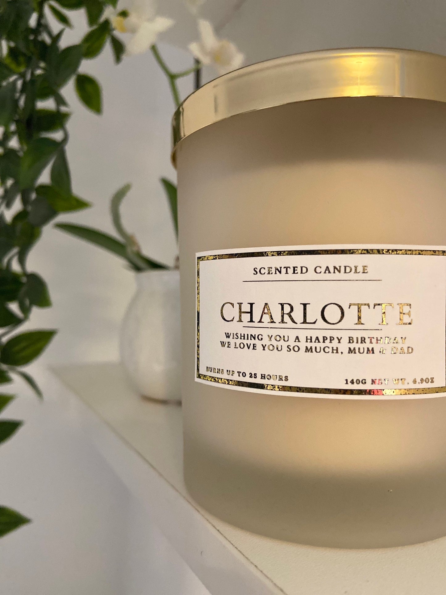 Happy Birthday Candle With Personalised Message