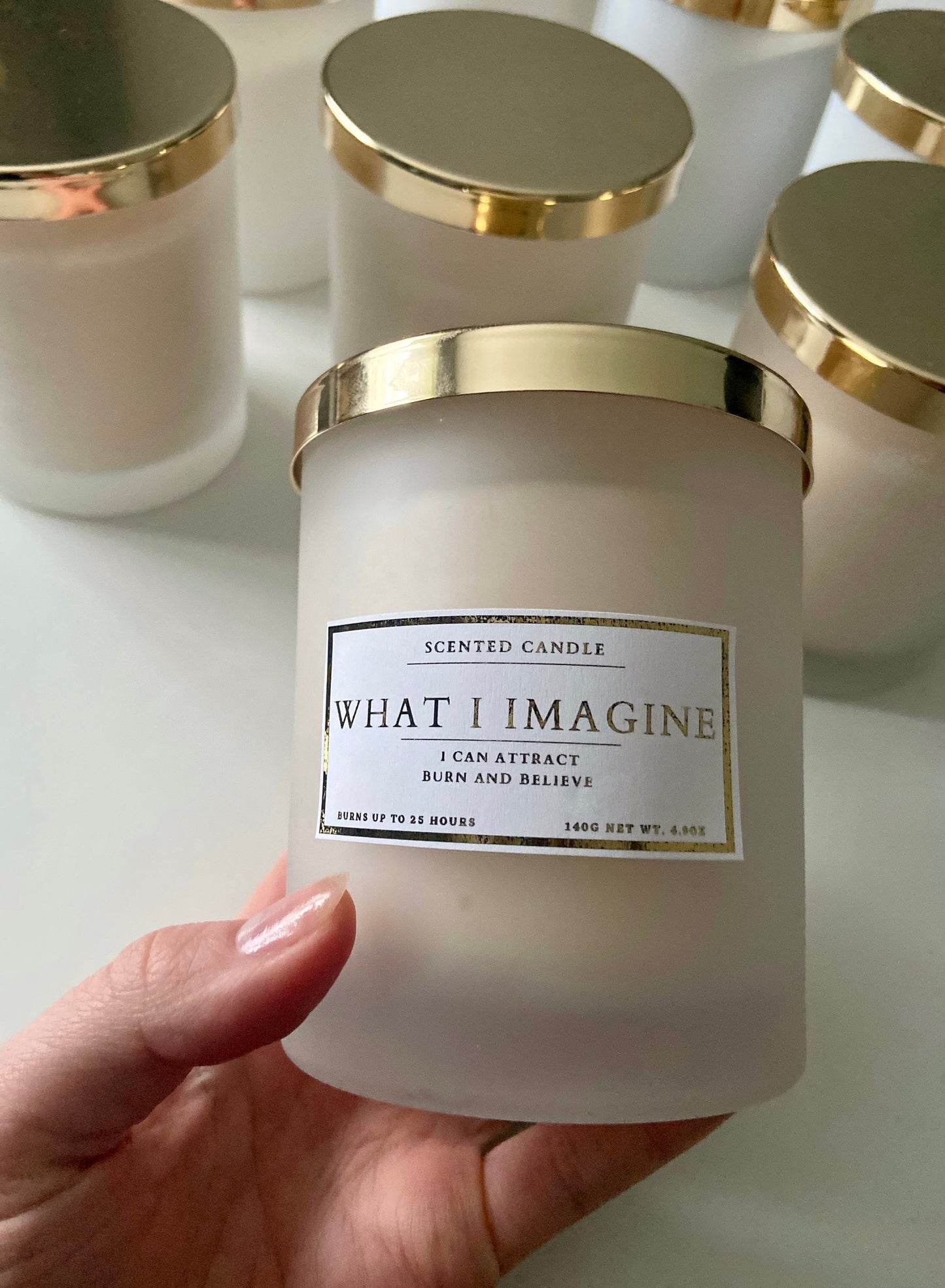 What I Imagine I Attract Manifestation Candle