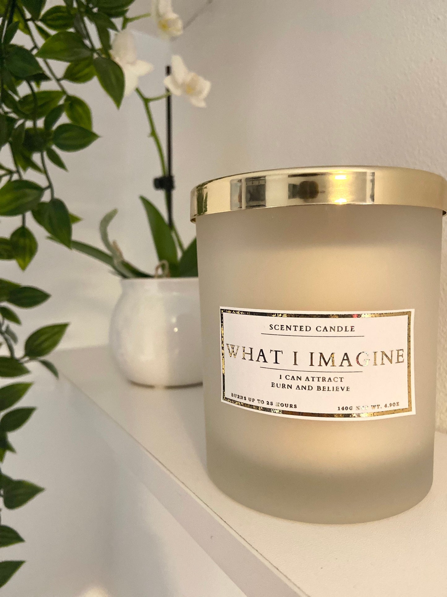 What I Imagine I Attract Manifestation Candle