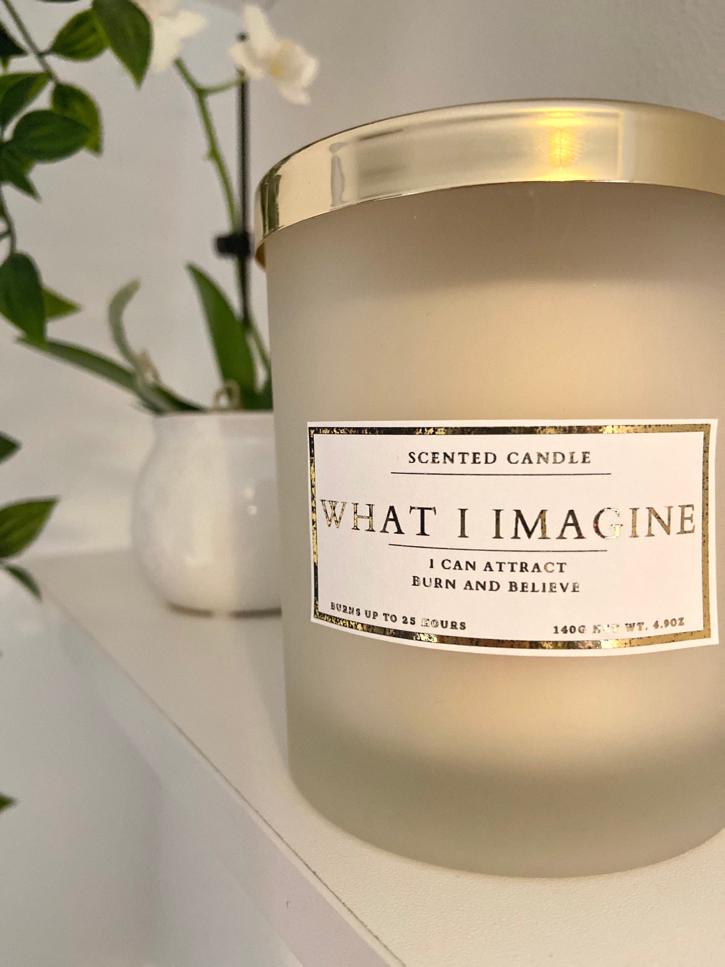 What I Imagine I Attract Manifestation Candle