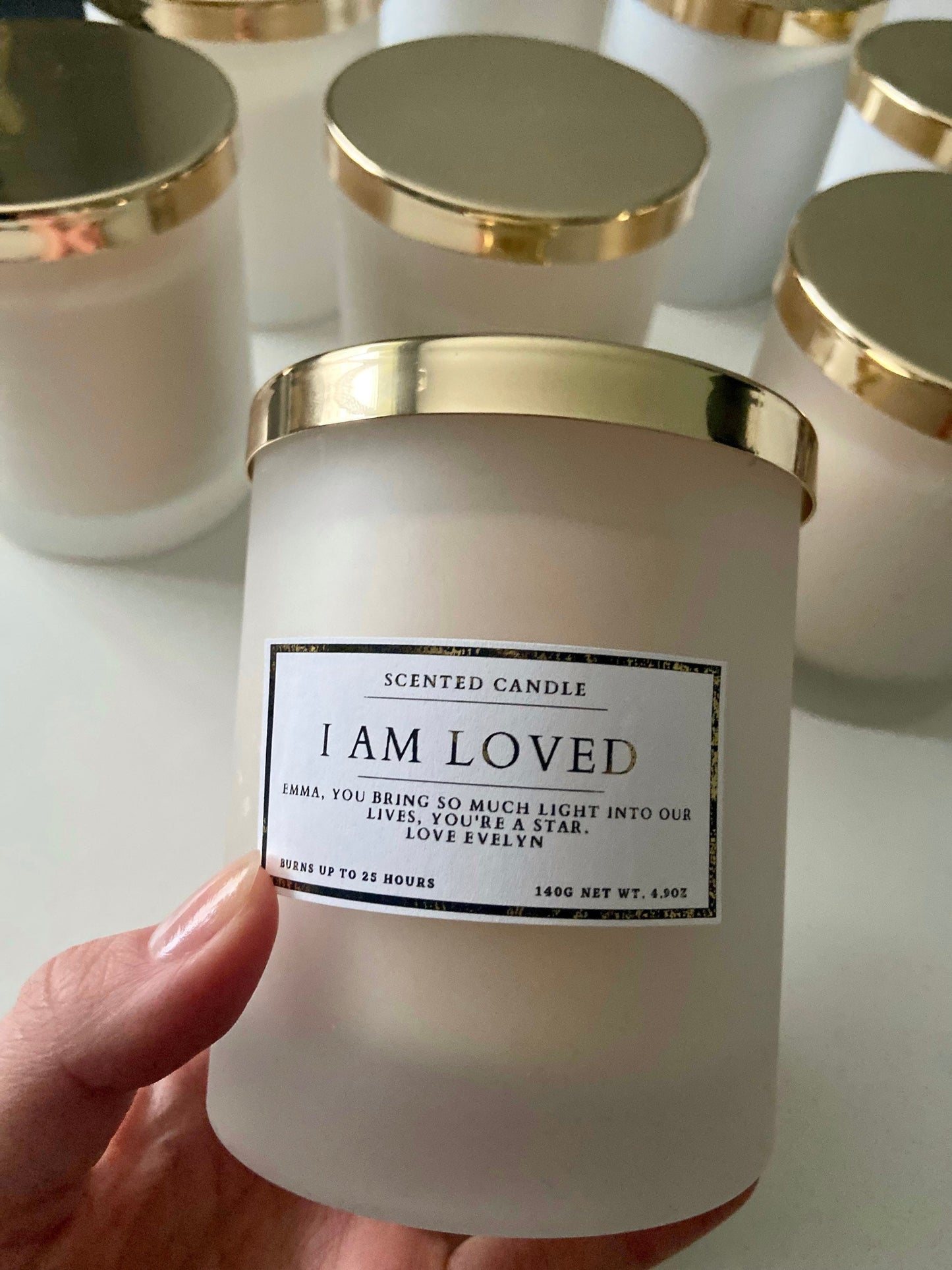I Am Loved Personalised Candle