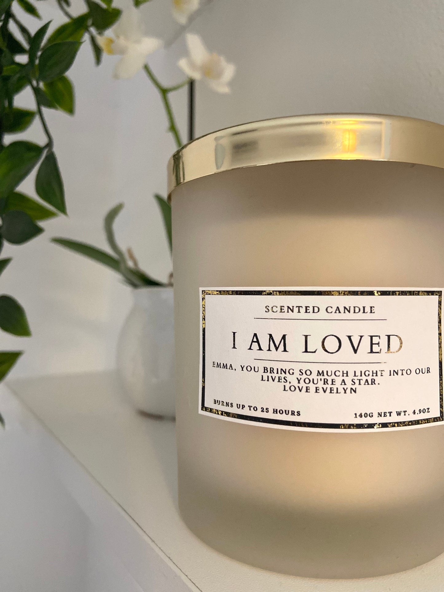 I Am Loved Personalised Candle