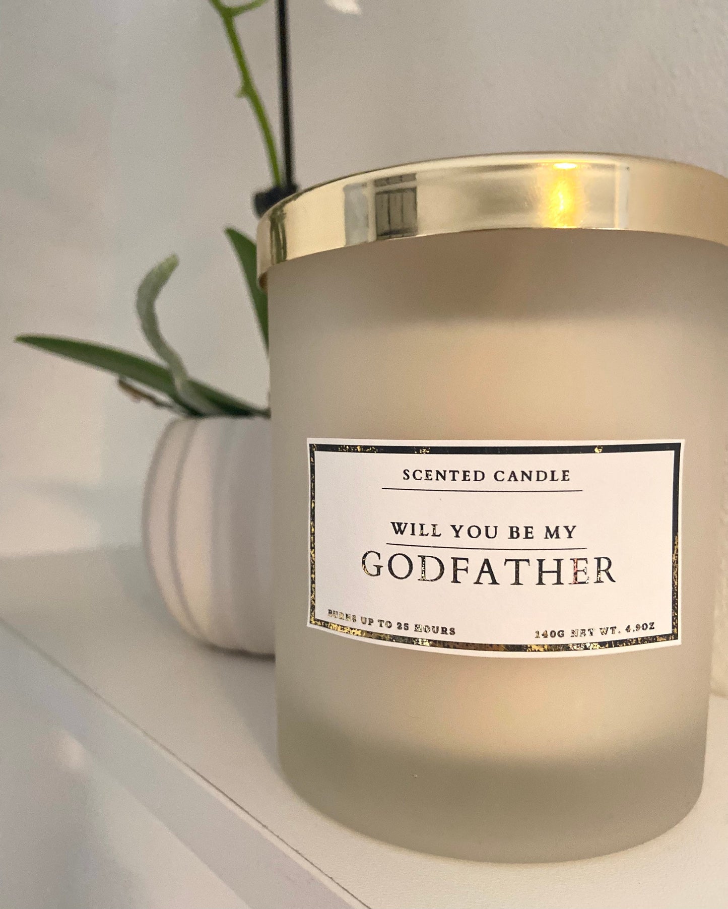 Will You Be My Godfather Candle