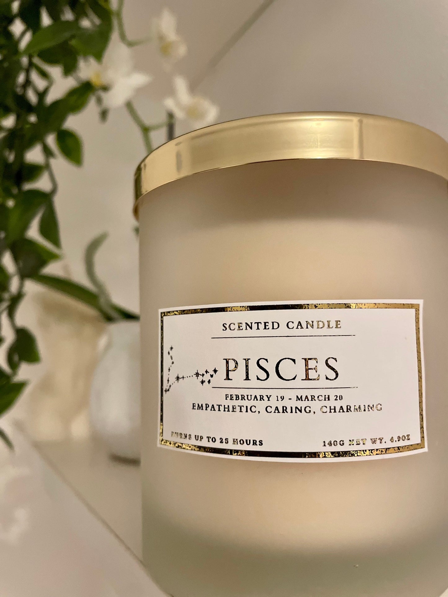 Pisces Zodiac Candle