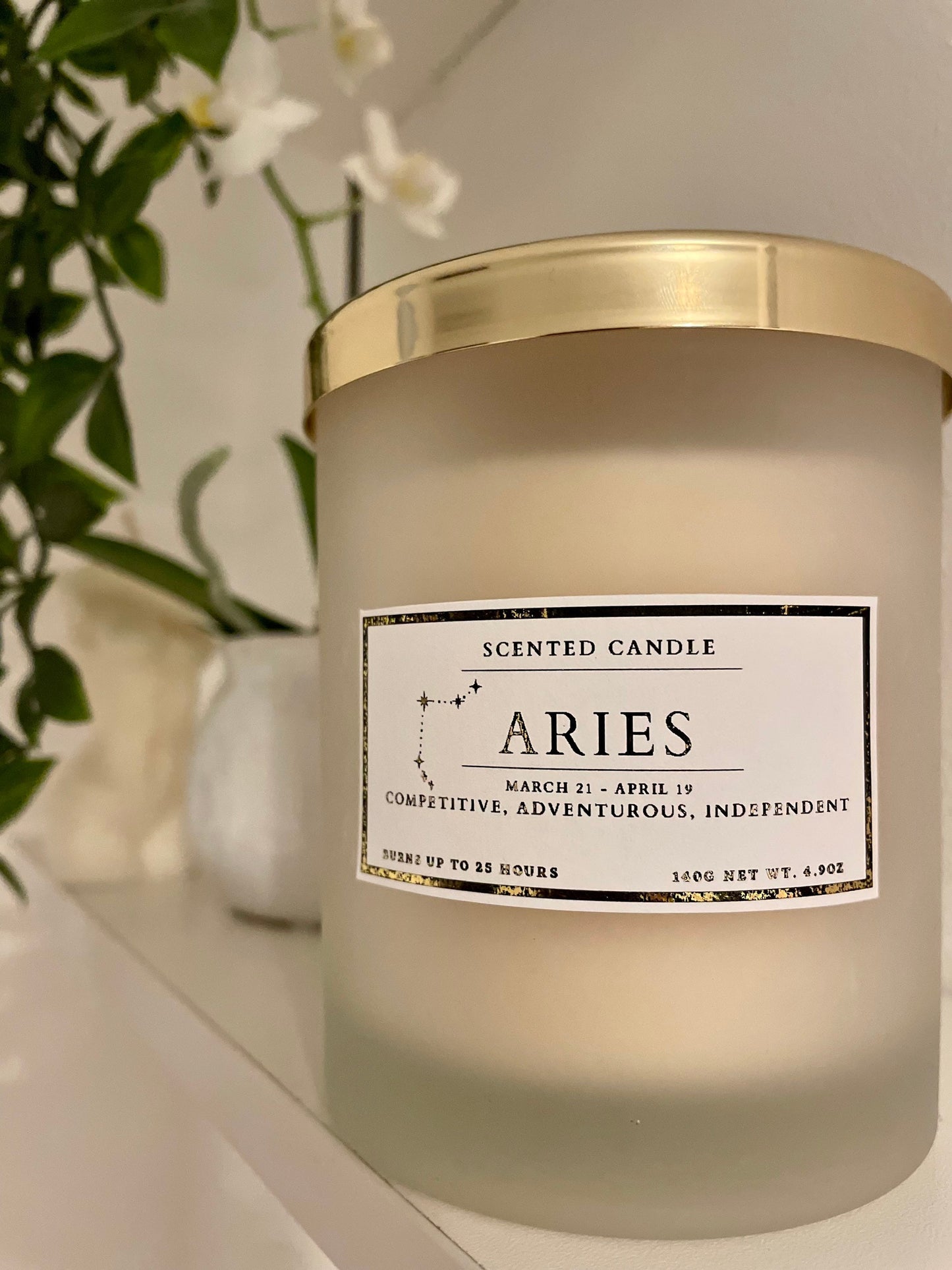 Aries Zodiac Candle