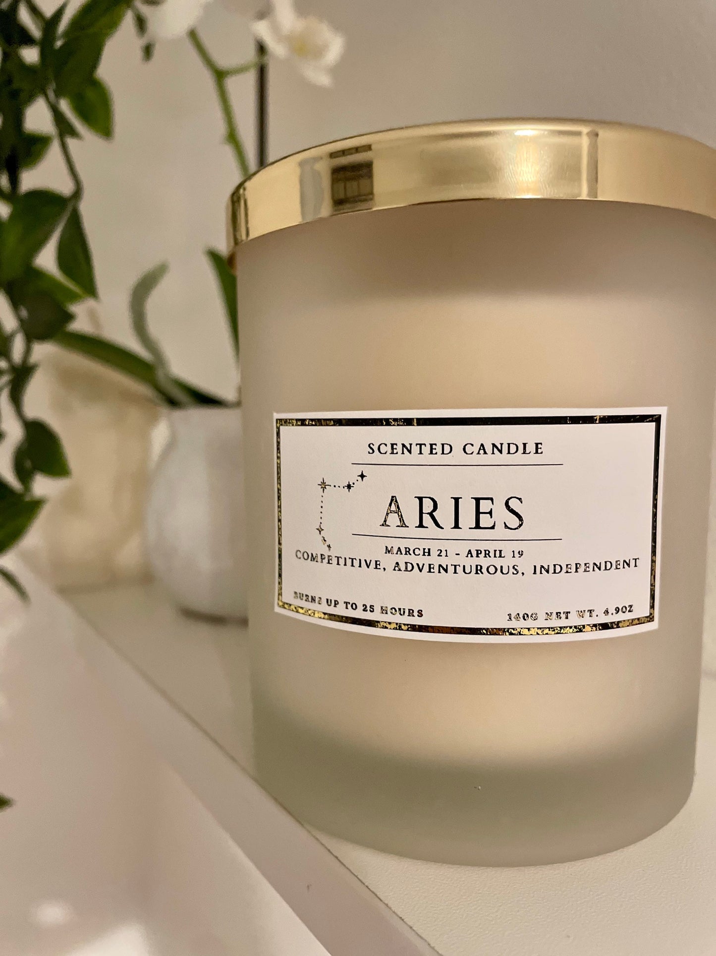 Aries Zodiac Candle