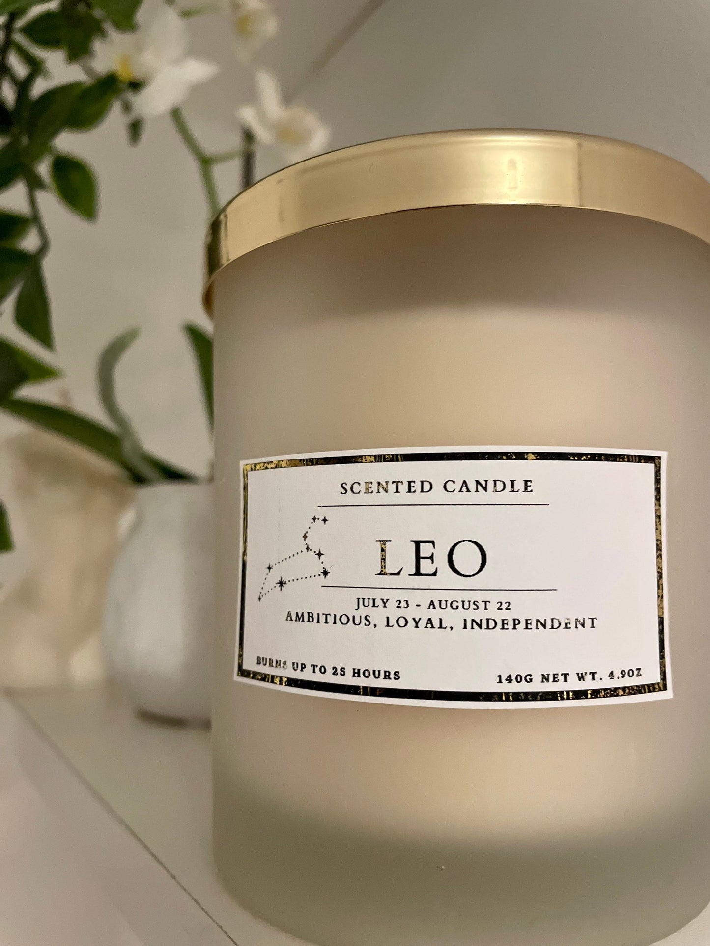 Leo Zodiac Candle
