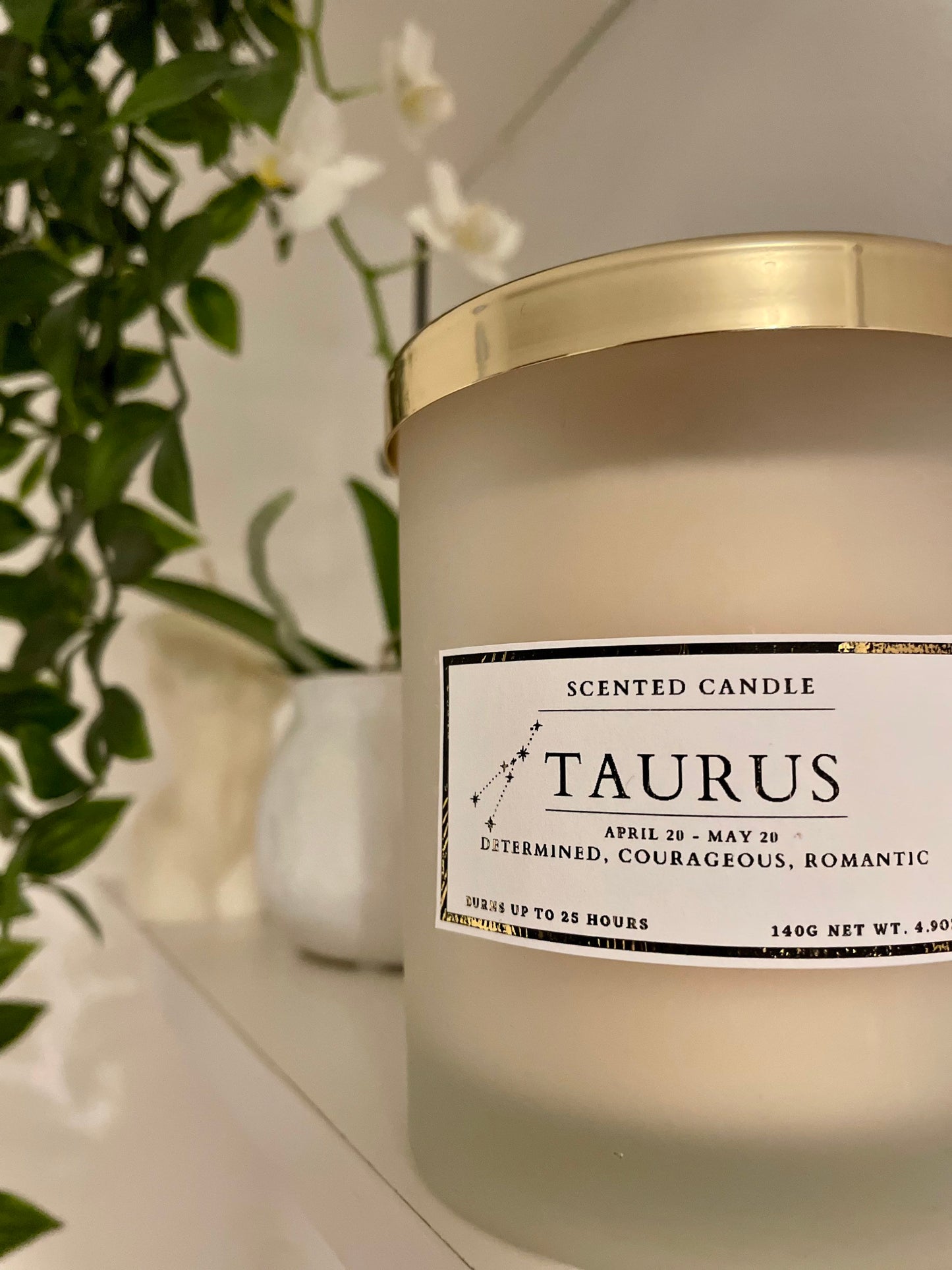 Taurus Zodiac Candle