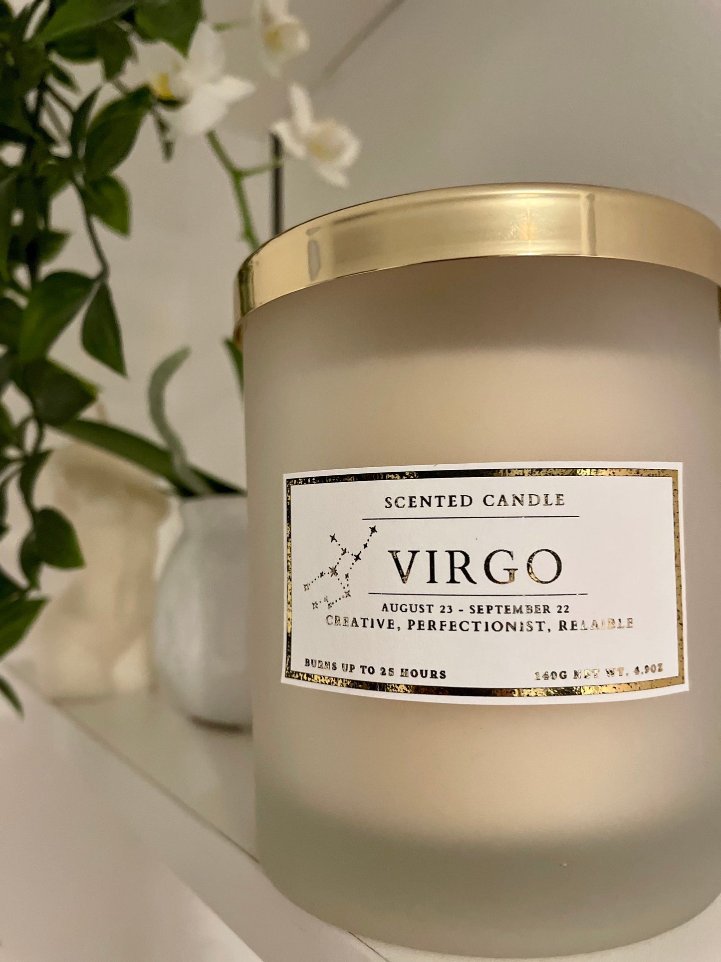 Virgo Zodiac Candle
