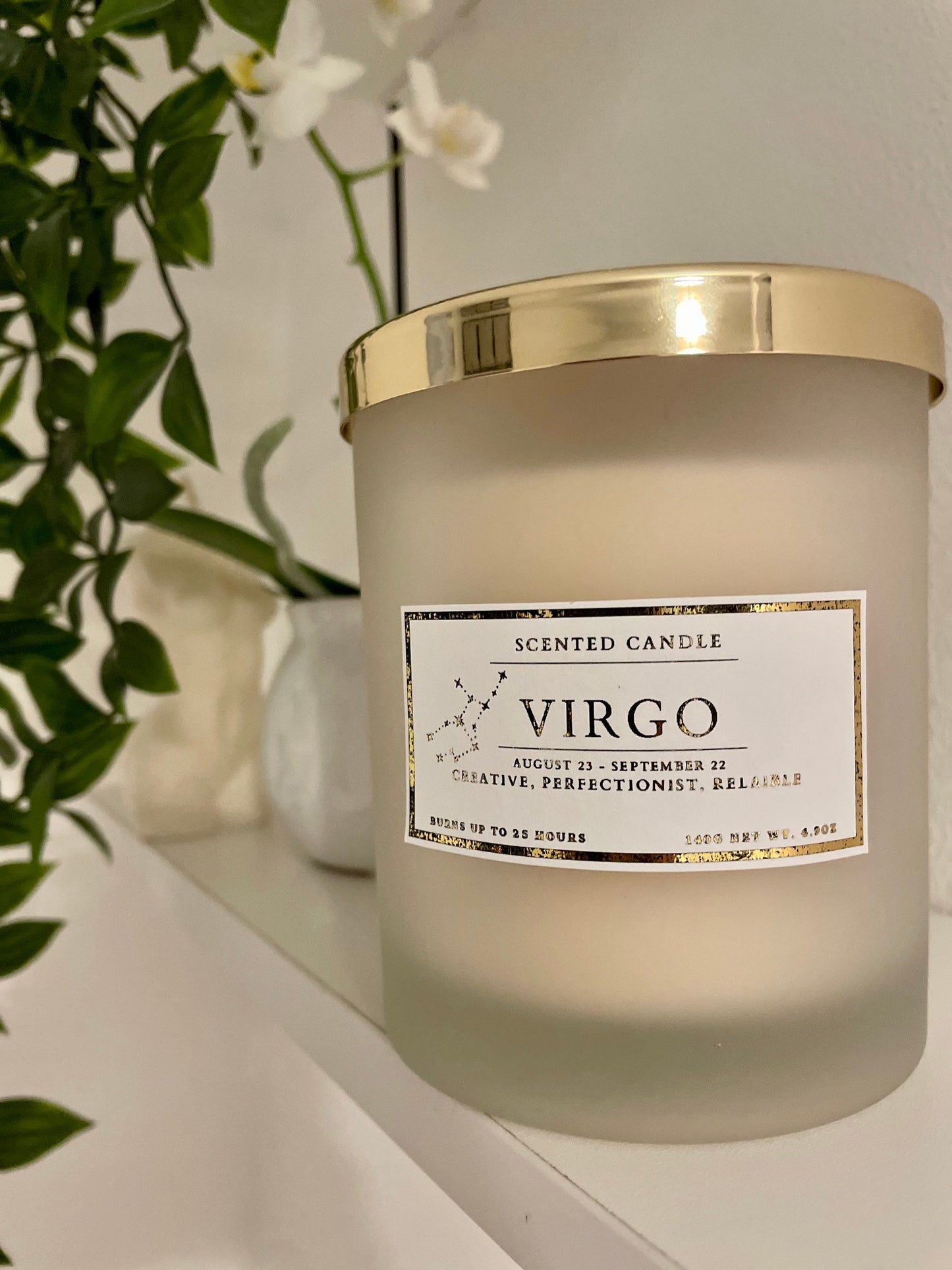 Virgo Zodiac Candle