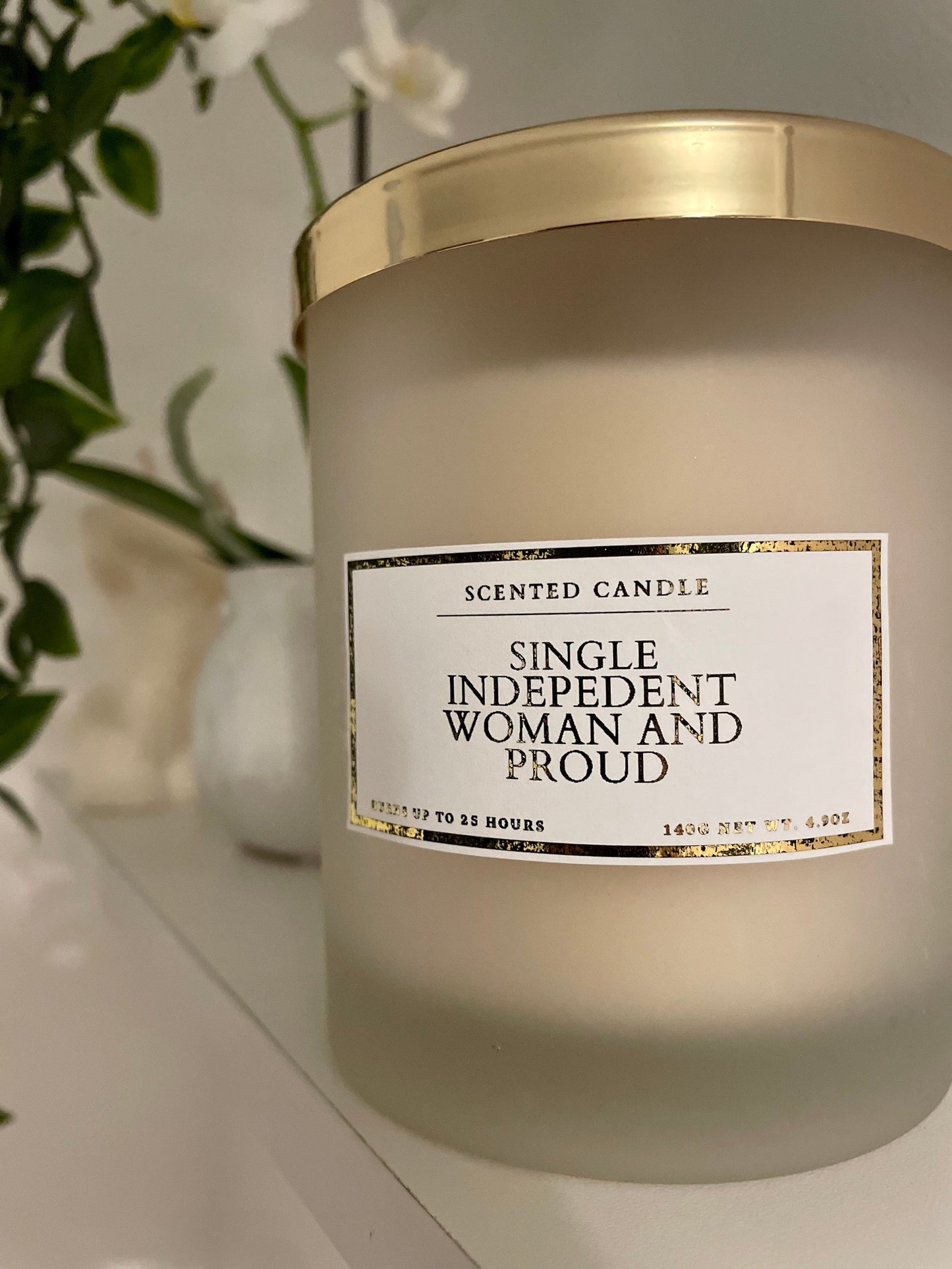 Single Independent Woman And Proud Candle
