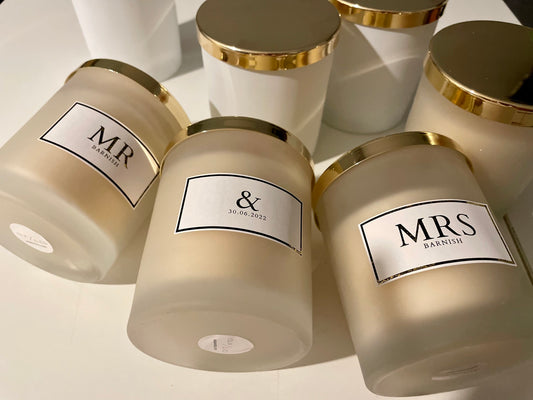 Mr & Mrs Personalised Candles Gift Bundle