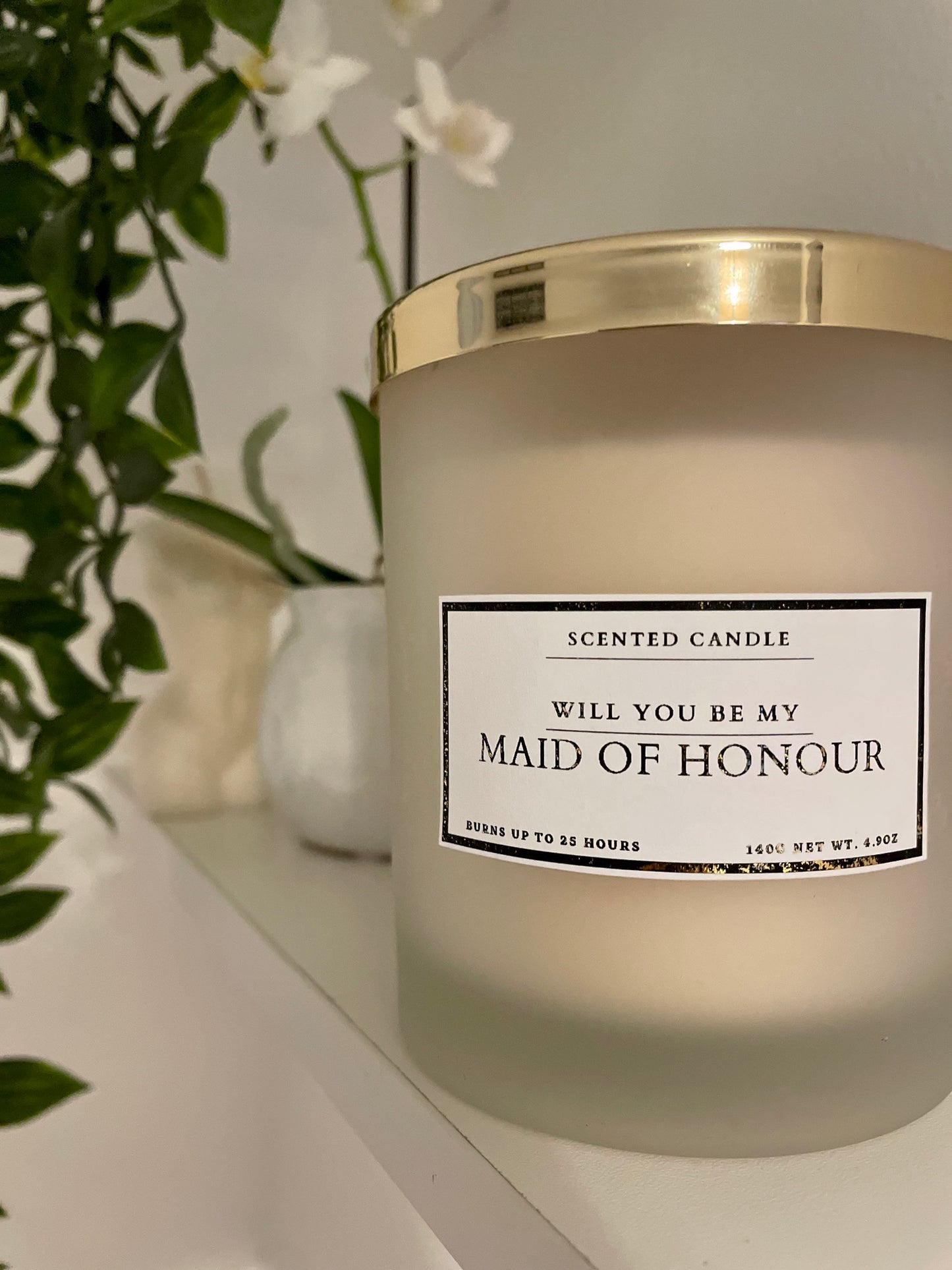 Will You Be My Maid of Honour Candle