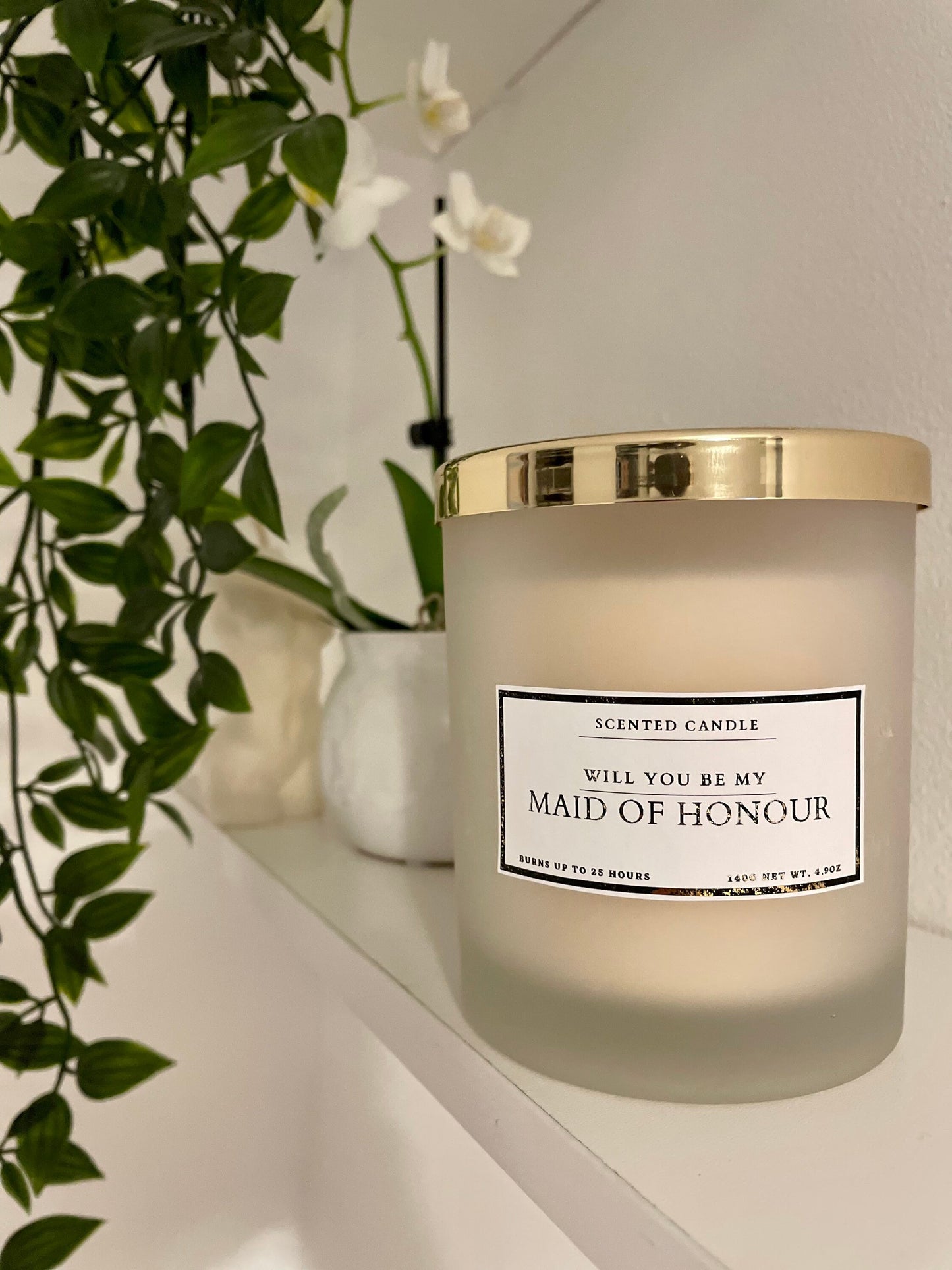 Will You Be My Maid of Honour Candle