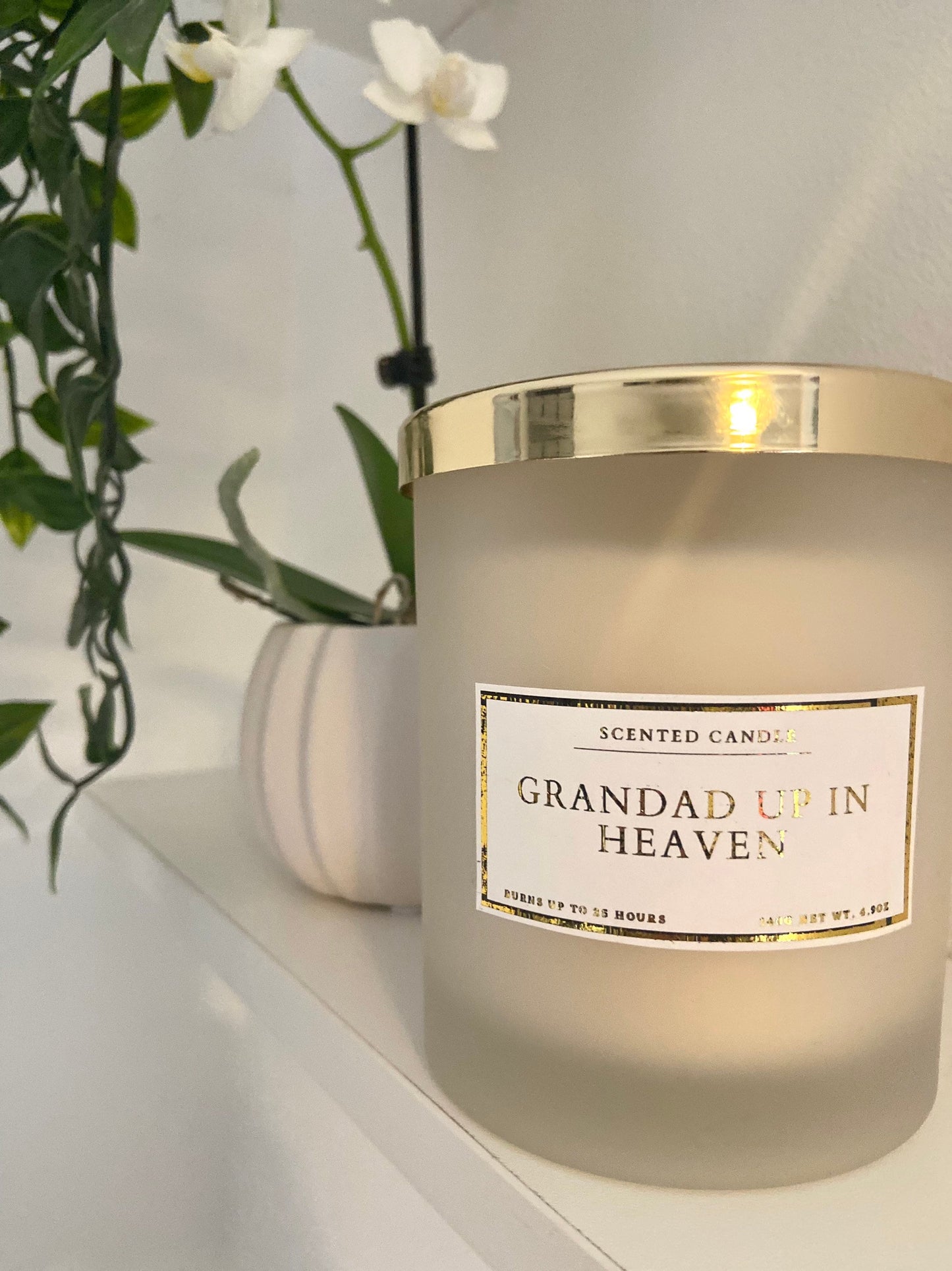 Grandad Up In Heaven Candle