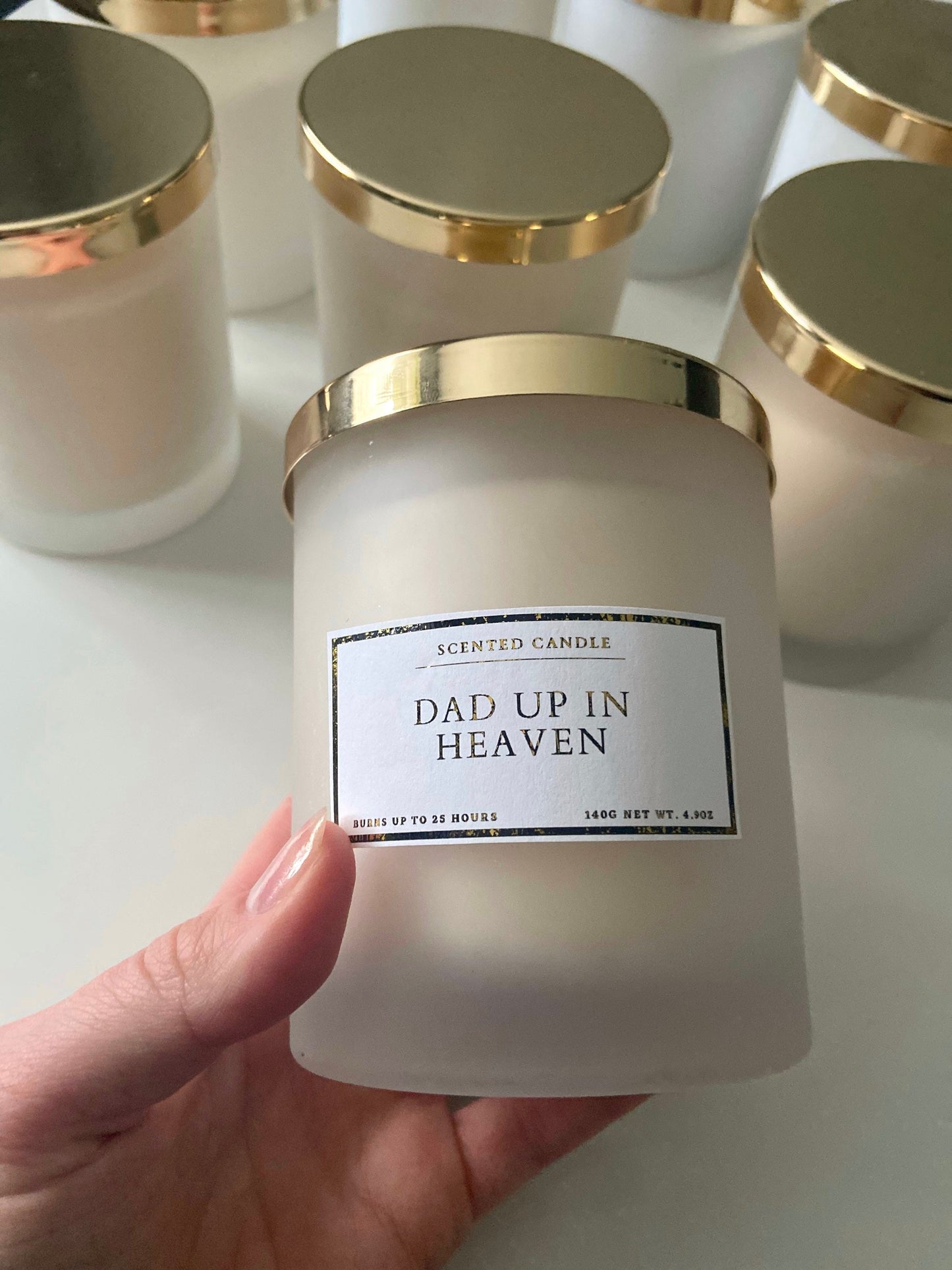 Dad Up In Heaven Condolence Candle