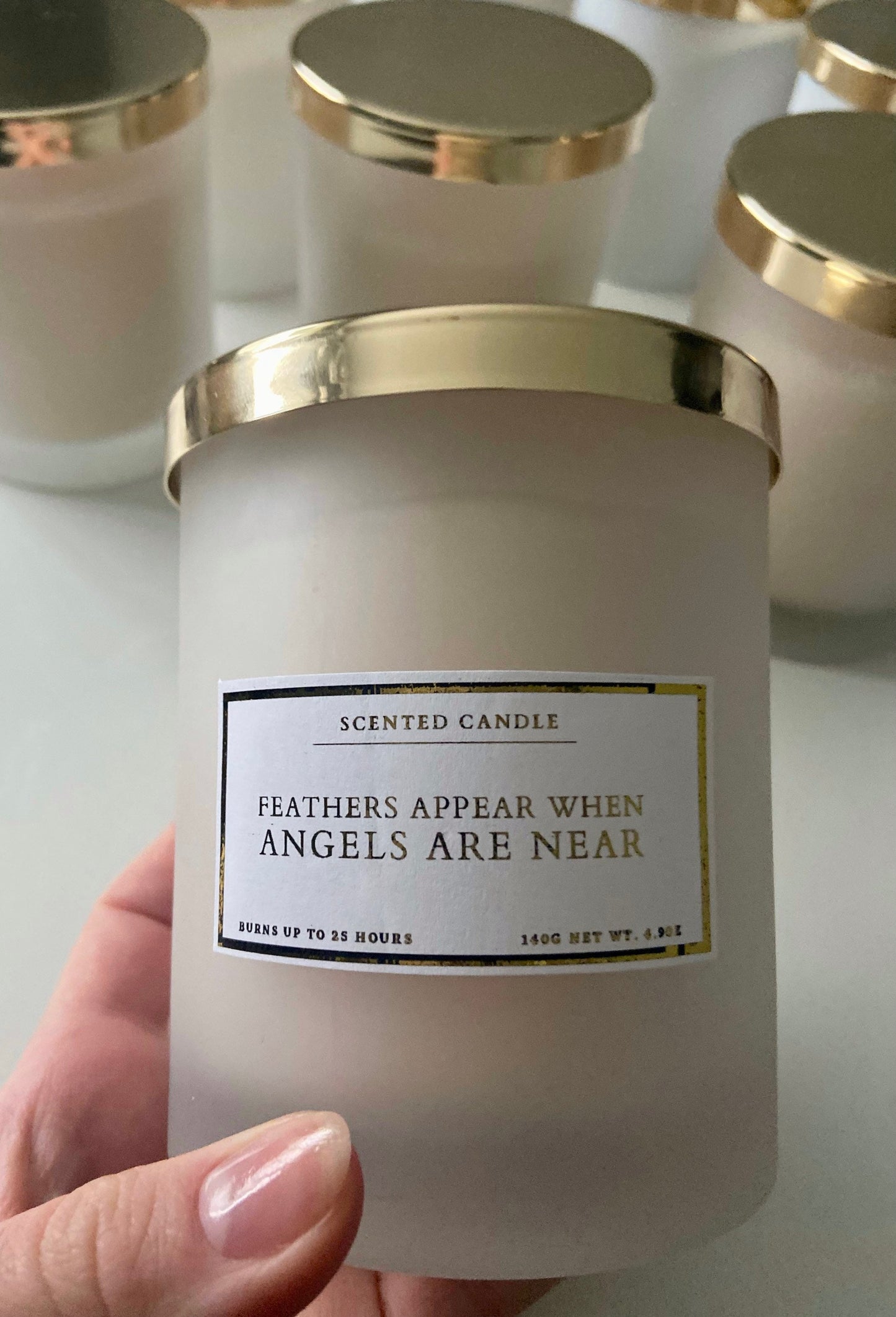 Feathers Appear When Angels Are Near Candle
