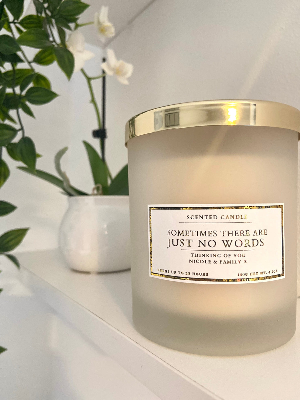 Sometimes There Are Just No Words Condolence Candle