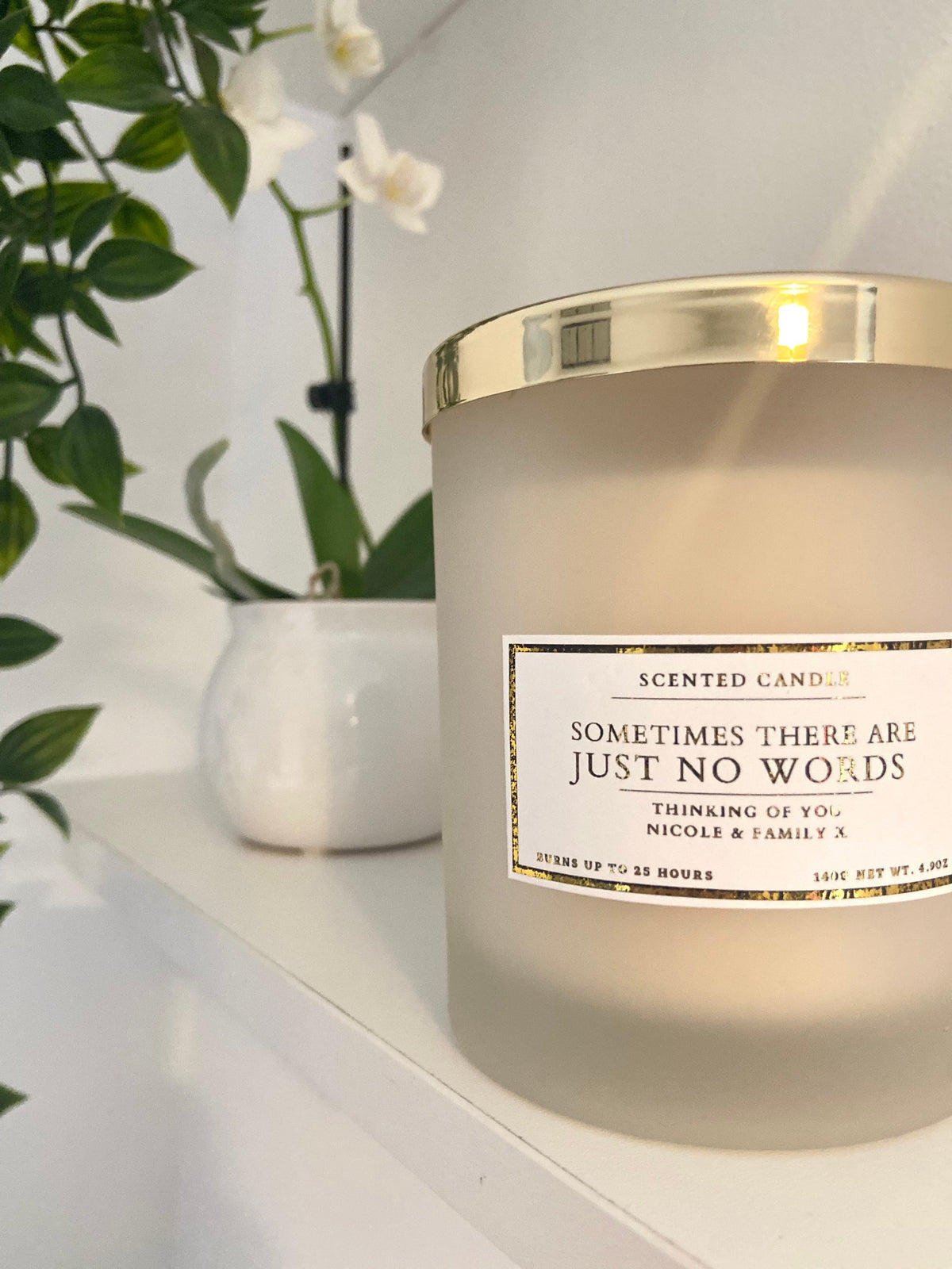 Sometimes There Are Just No Words Condolence Candle