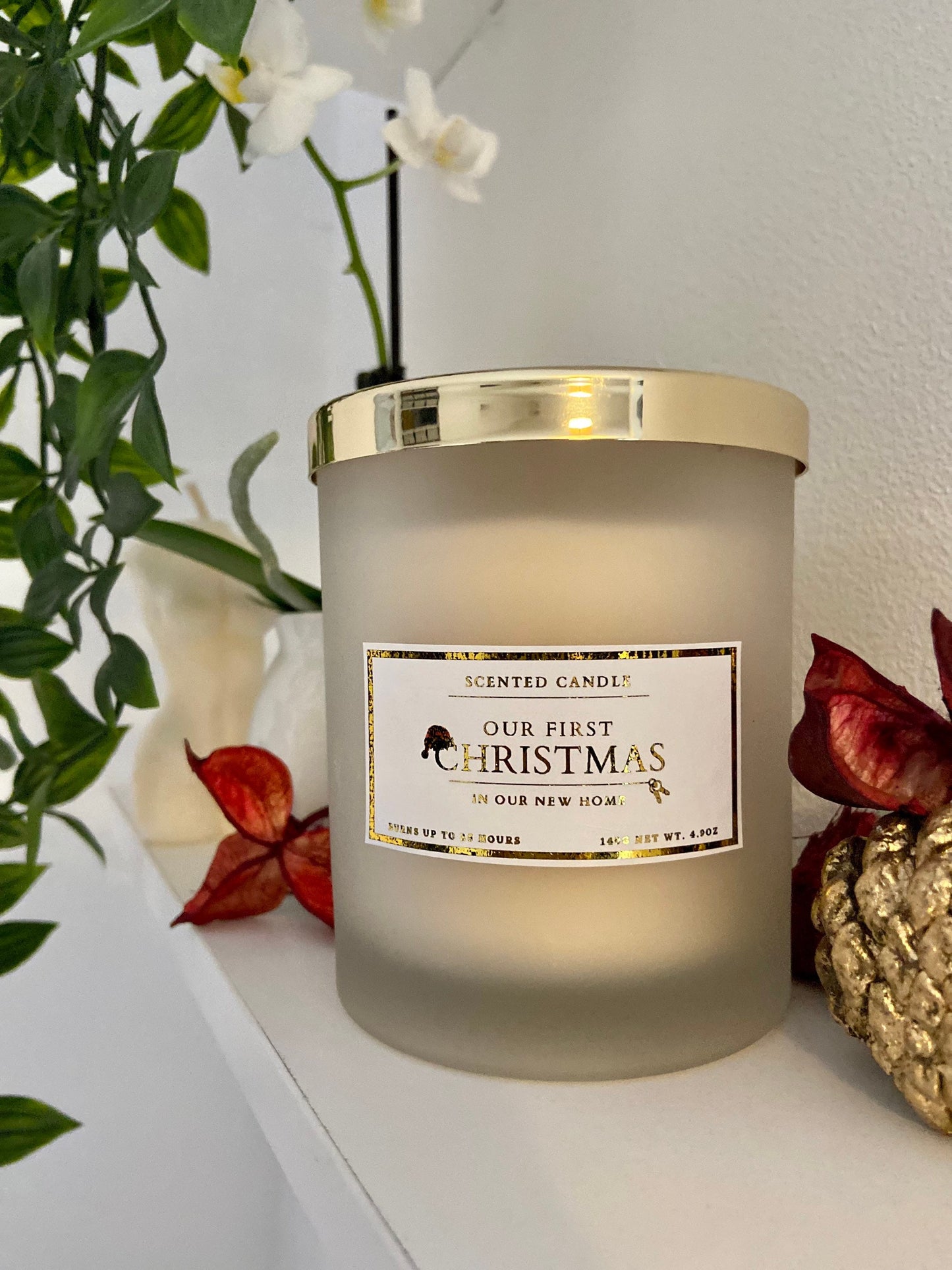 Our First Christmas In Our New Home Candle