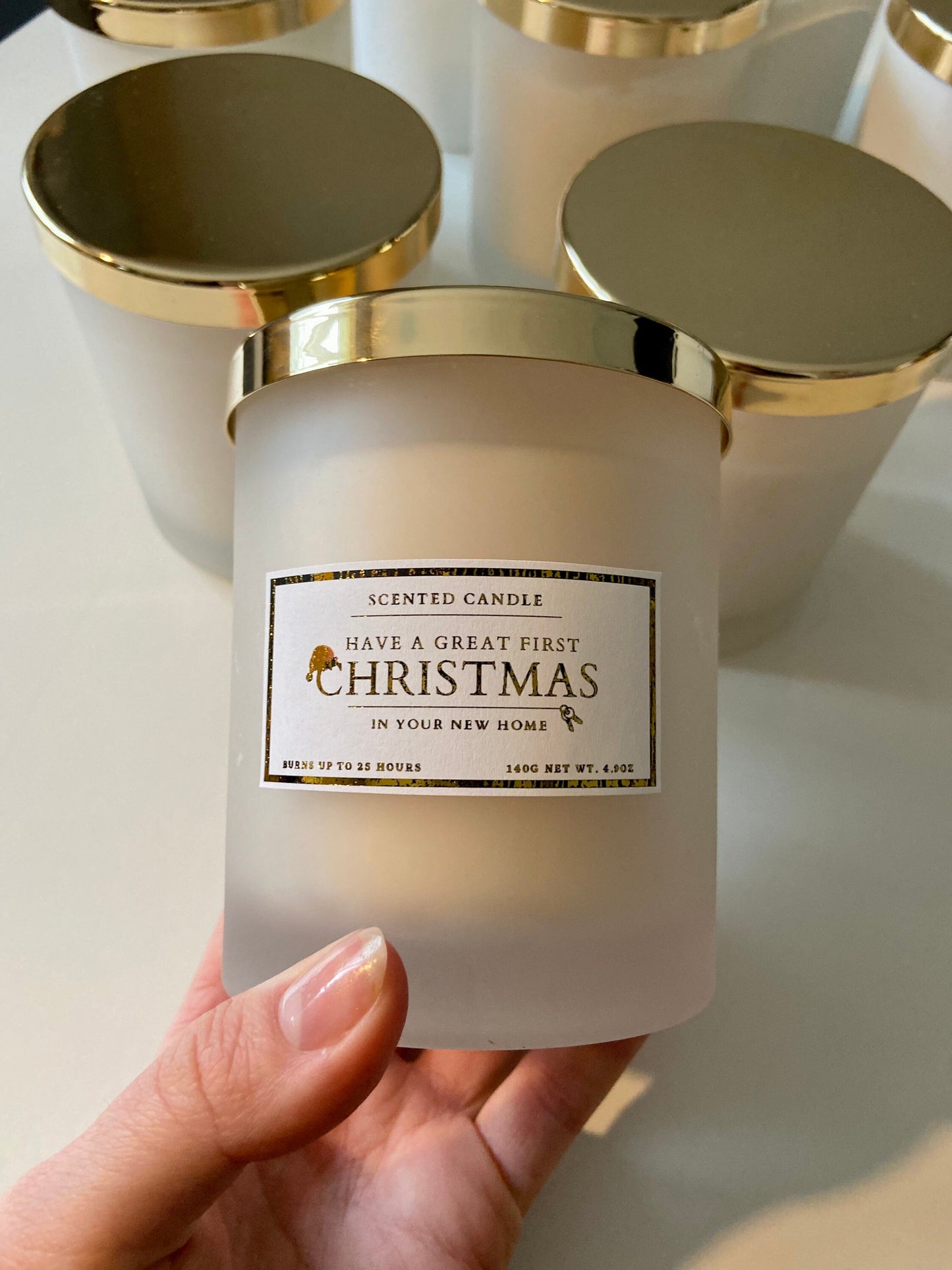 Have A Great First Christmas In Your New Home Personalised Candle