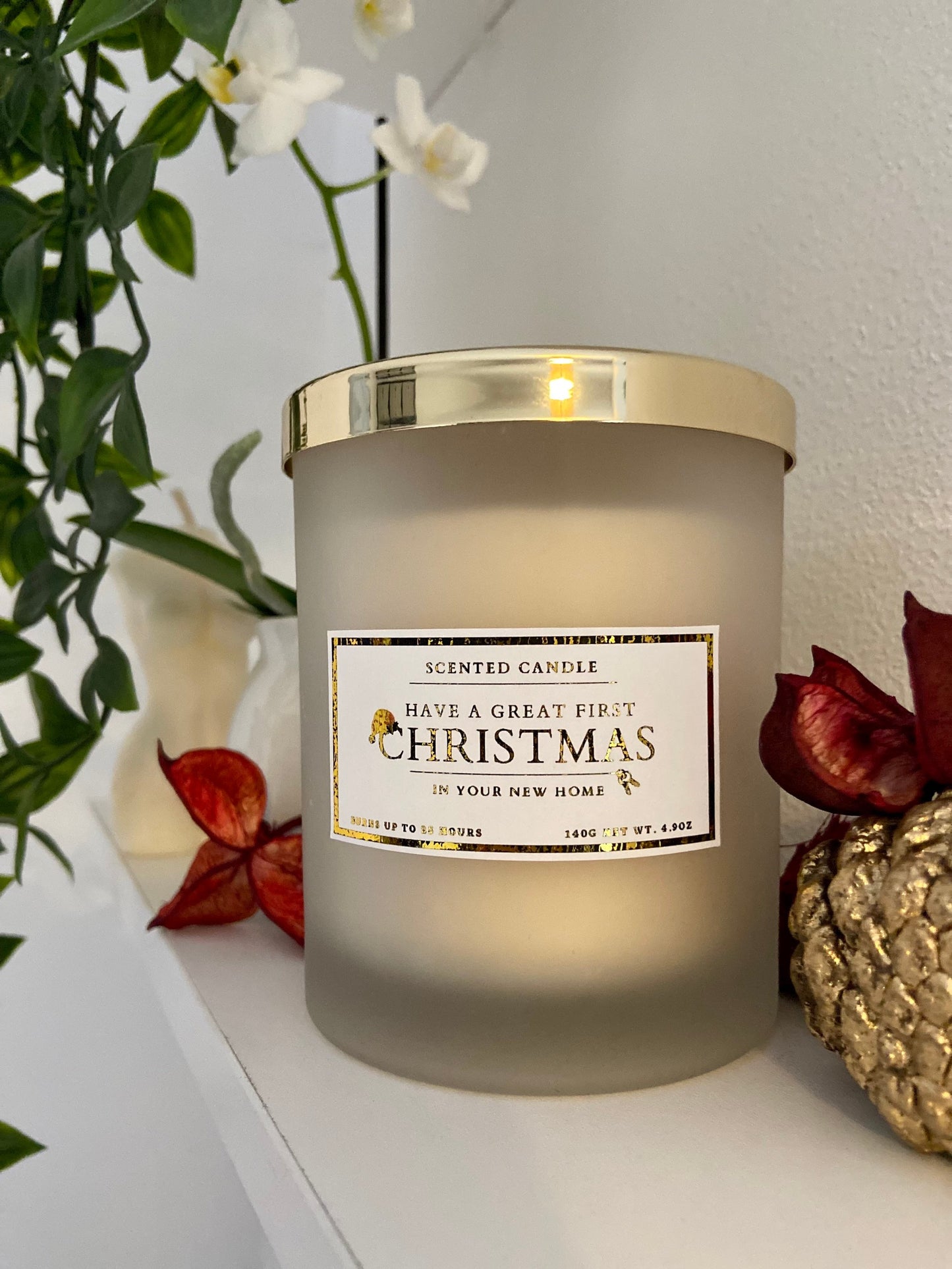 Have A Great First Christmas In Your New Home Personalised Candle