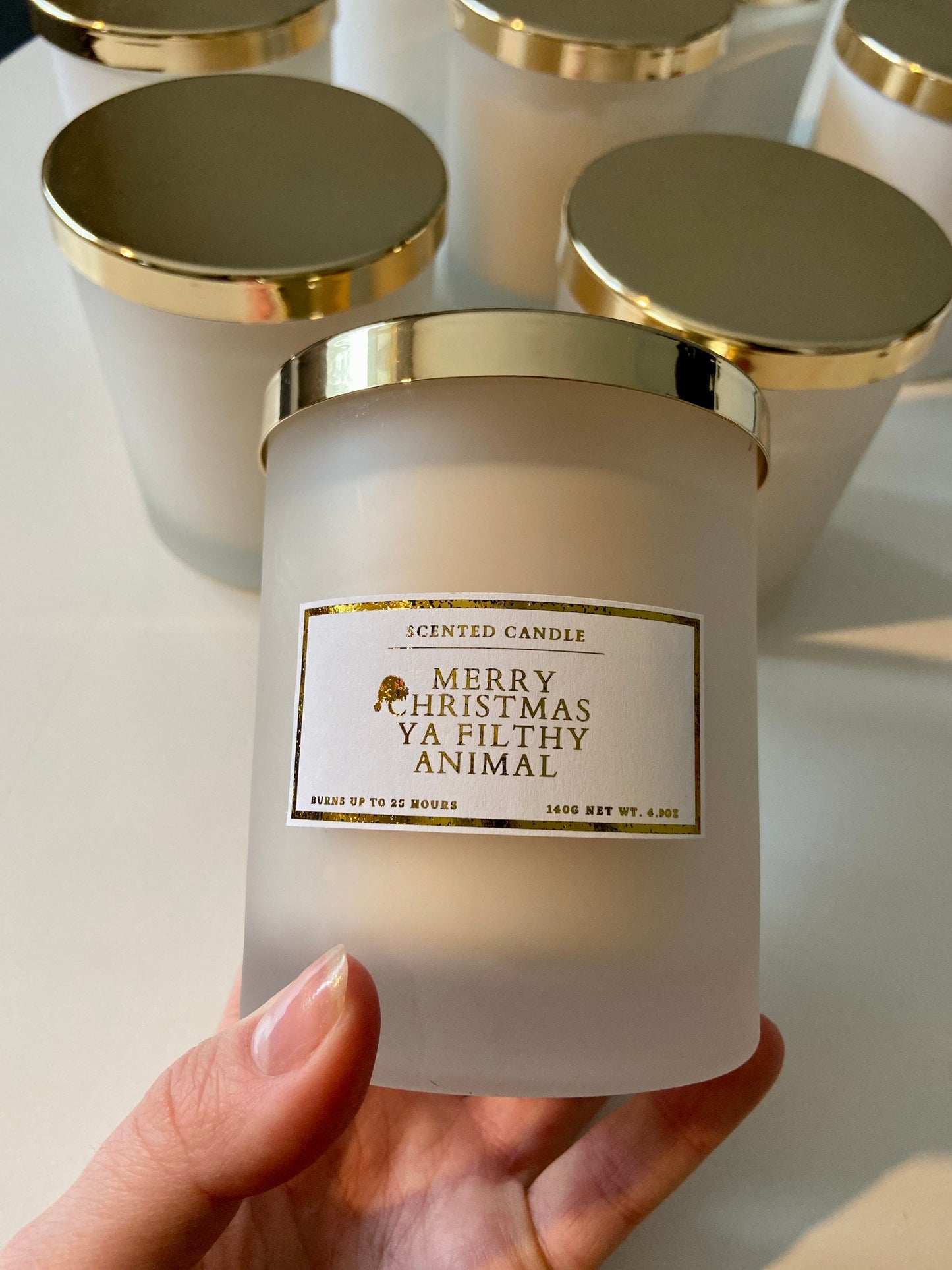 Merry Christmas Ya Filthy Animal Candle