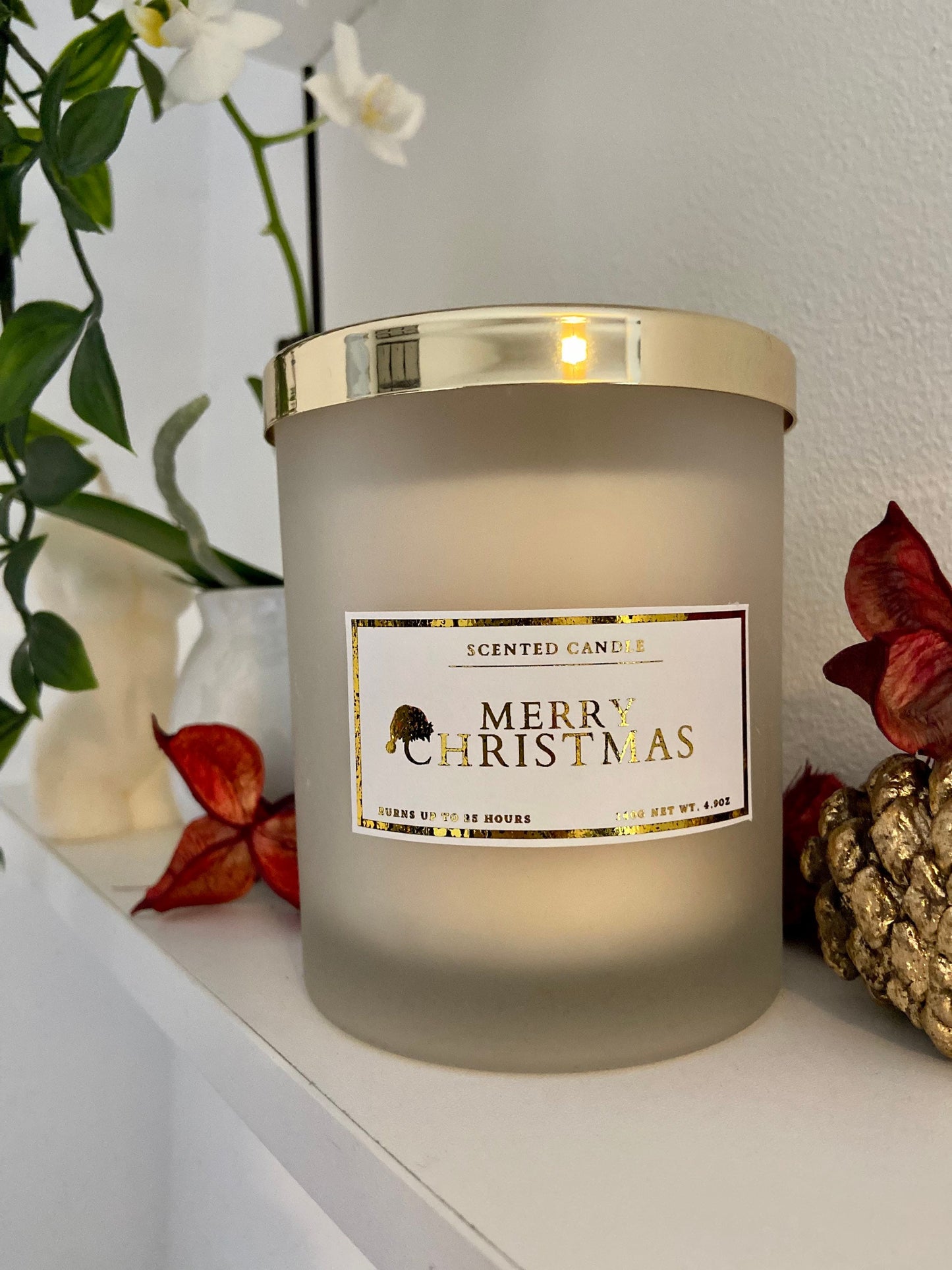 Personalised Merry Christmas Candle
