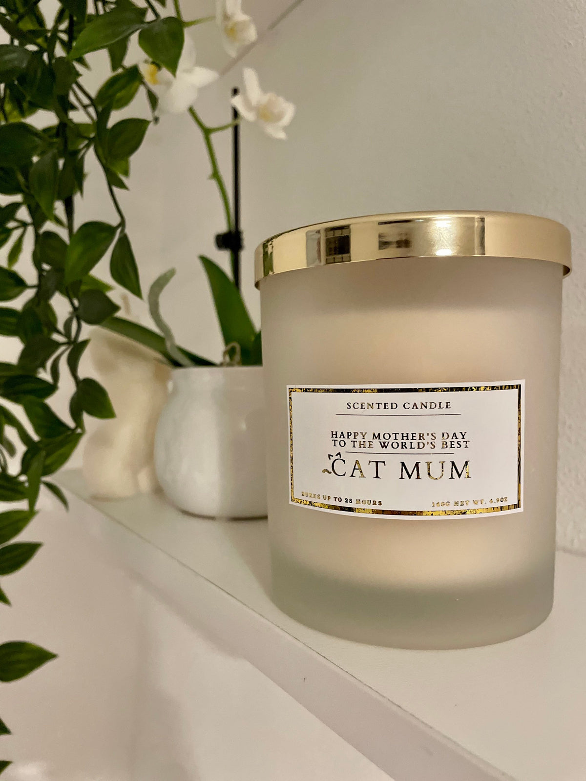 Happy Mother's Day To The World's Best Cat Mum Candle