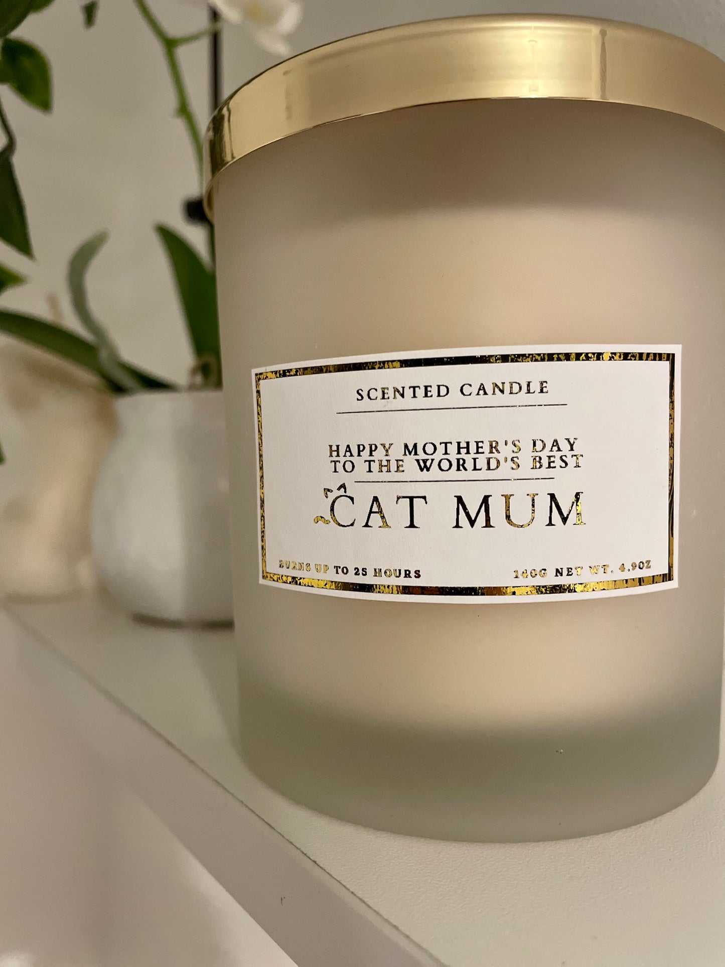 Happy Mother's Day To The World's Best Cat Mum Candle